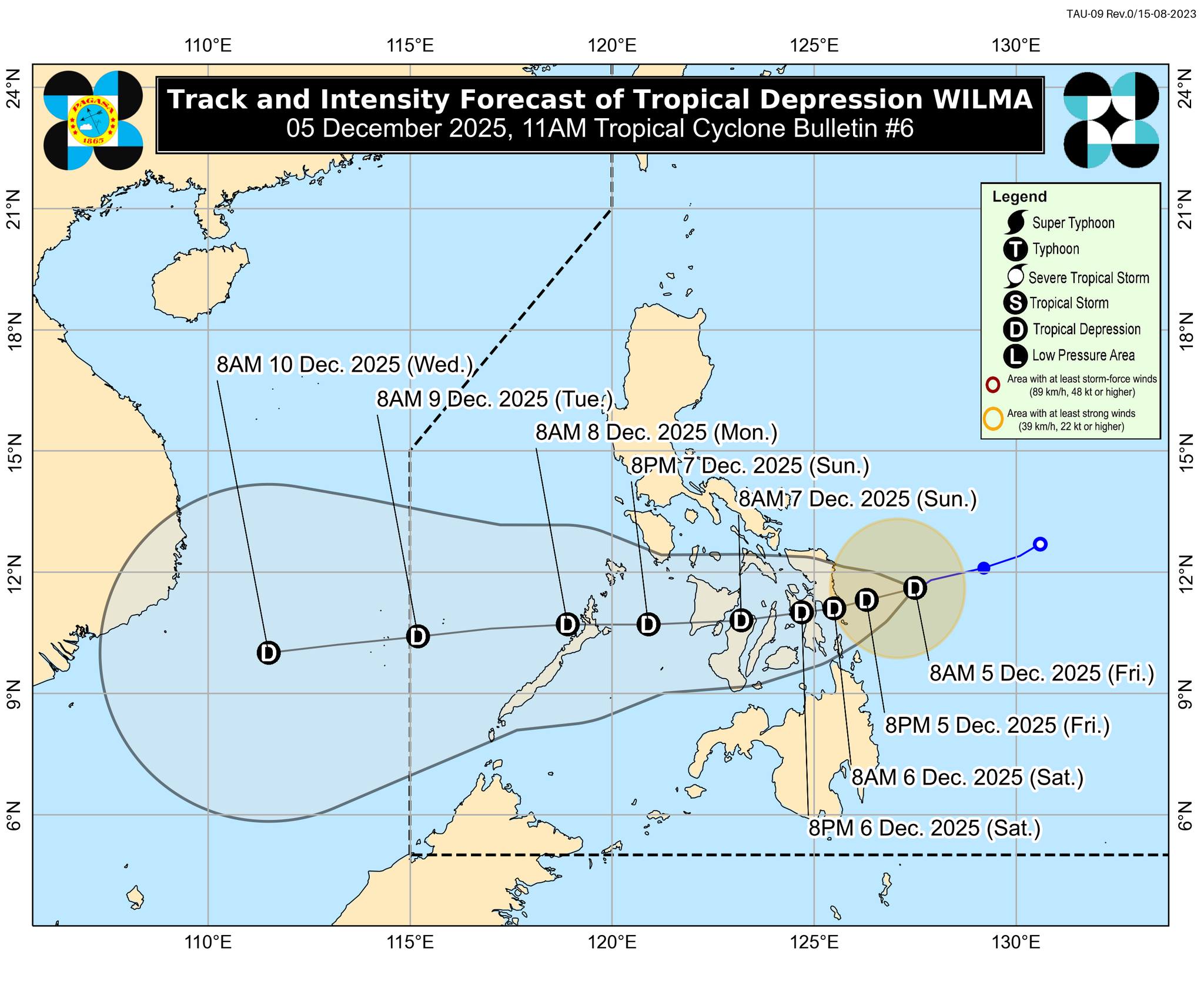 21 areas under Signal No. 1 as Wilma maintains strength toward Eastern Visayas