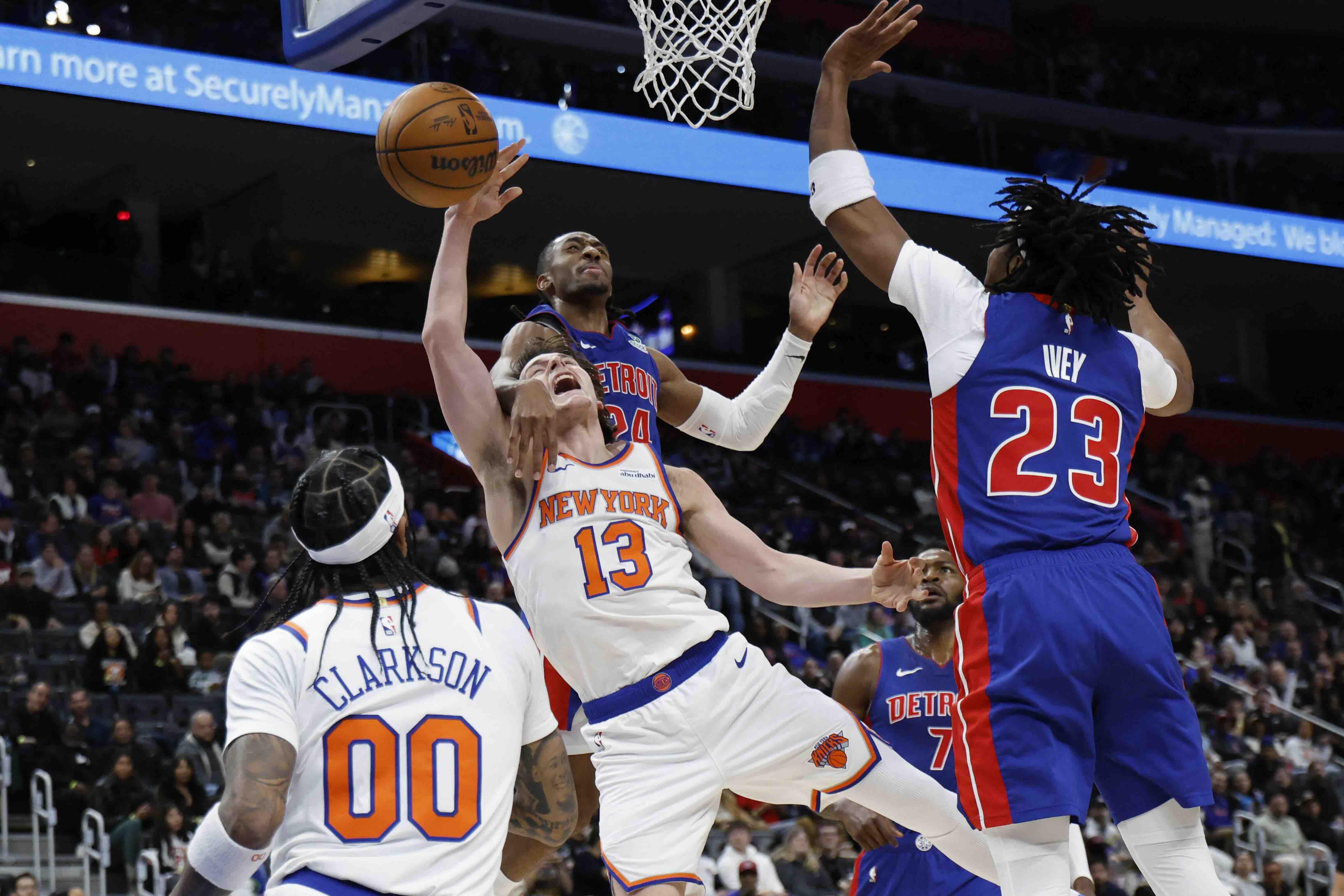 NBA: Pistons throttle Knicks in battle of top two Eastern Conference teams