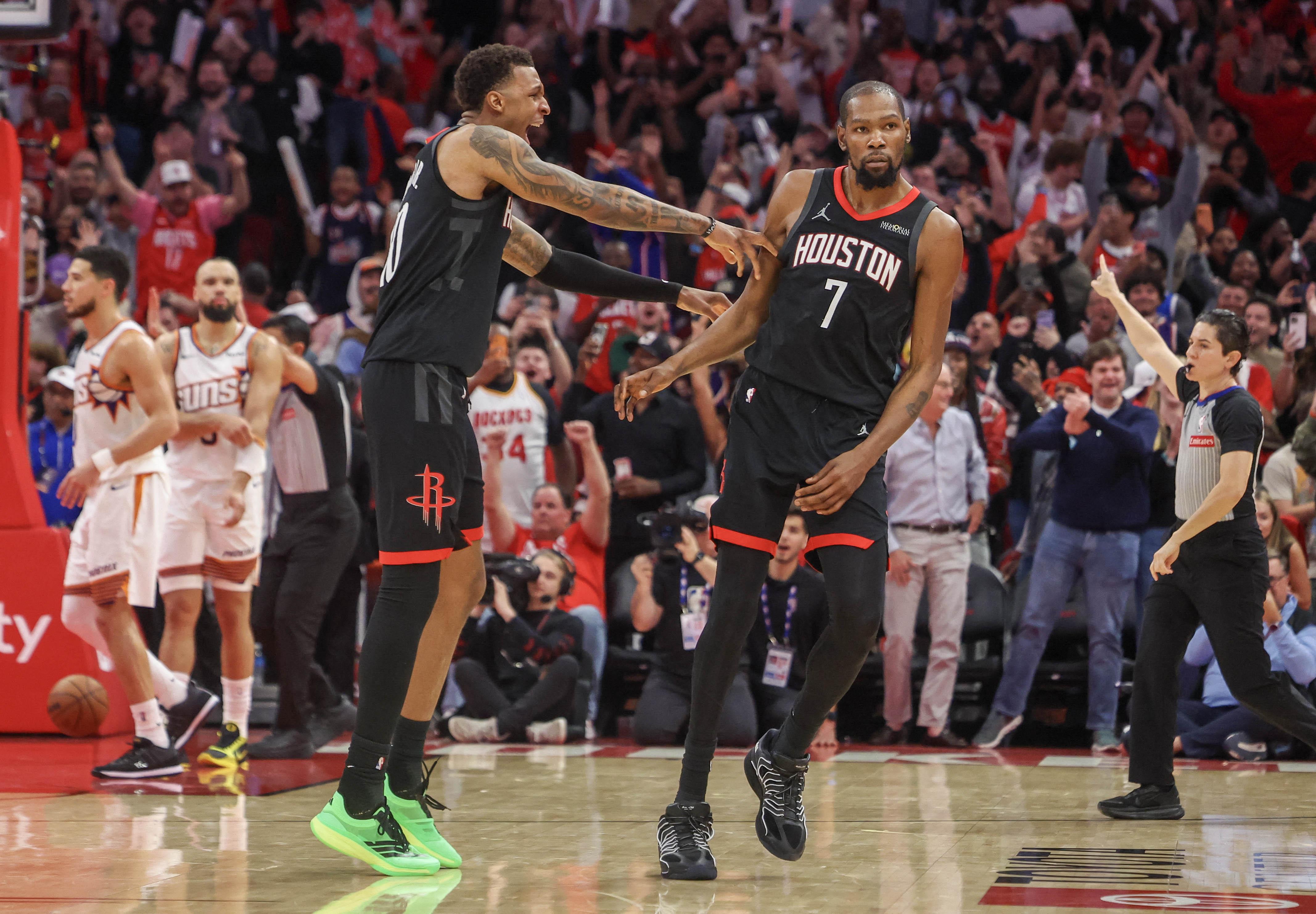 NBA: Kevin Durant's late 3 helps Rockets outlast Suns