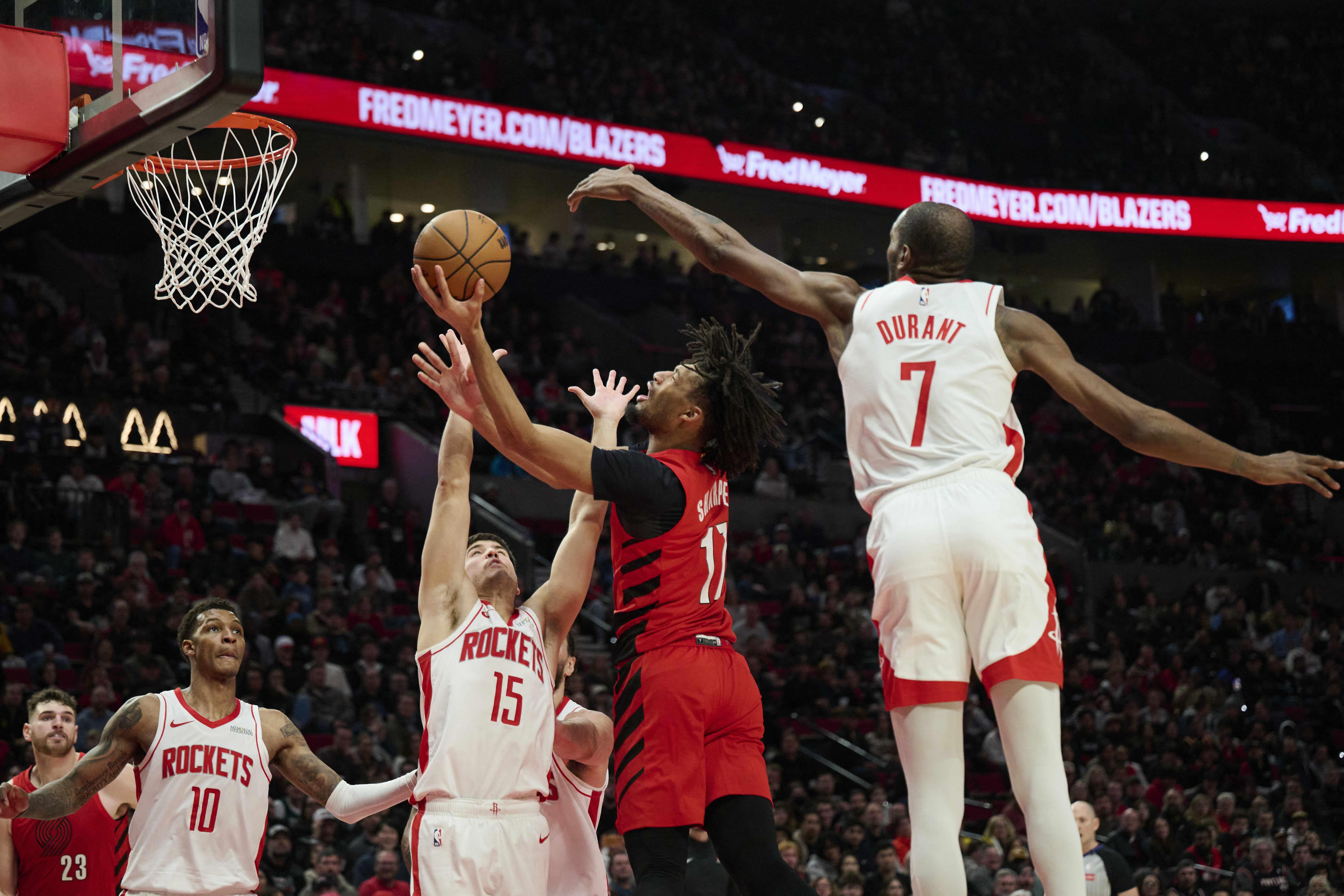 NBA: Trail Blazers spoil Kevin Durant's milestone in win over Rockets