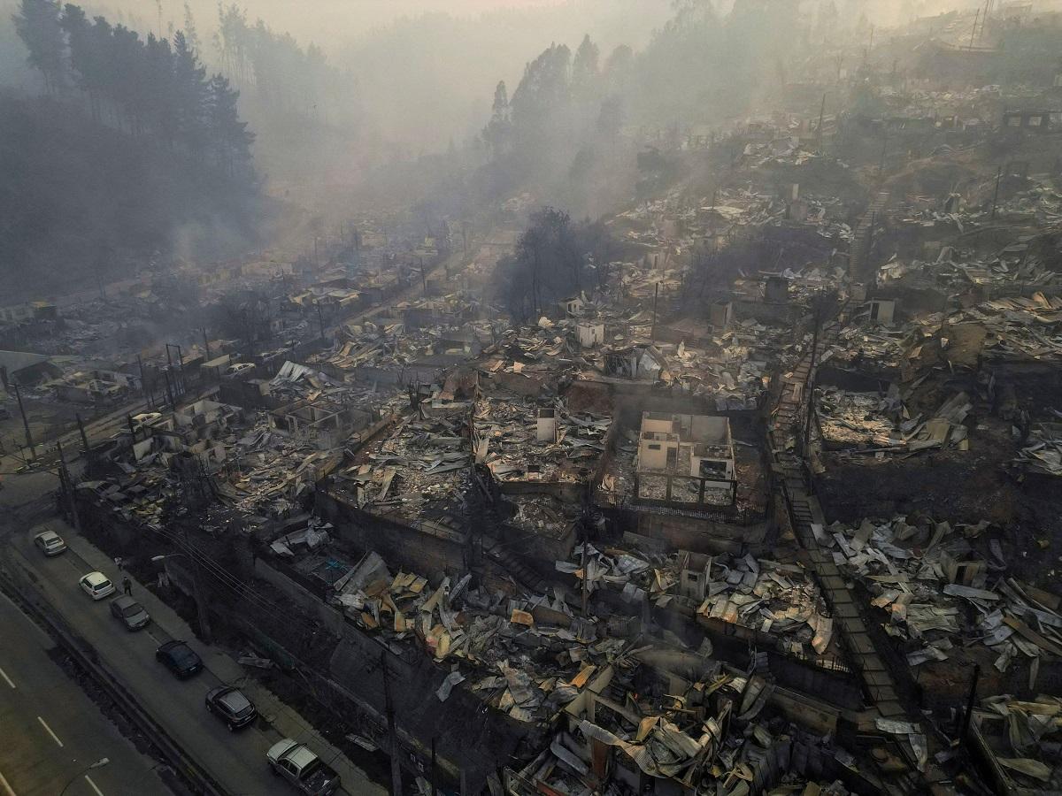 Chile declares state of catastrophe as wildfires kill 16, force thousands to flee