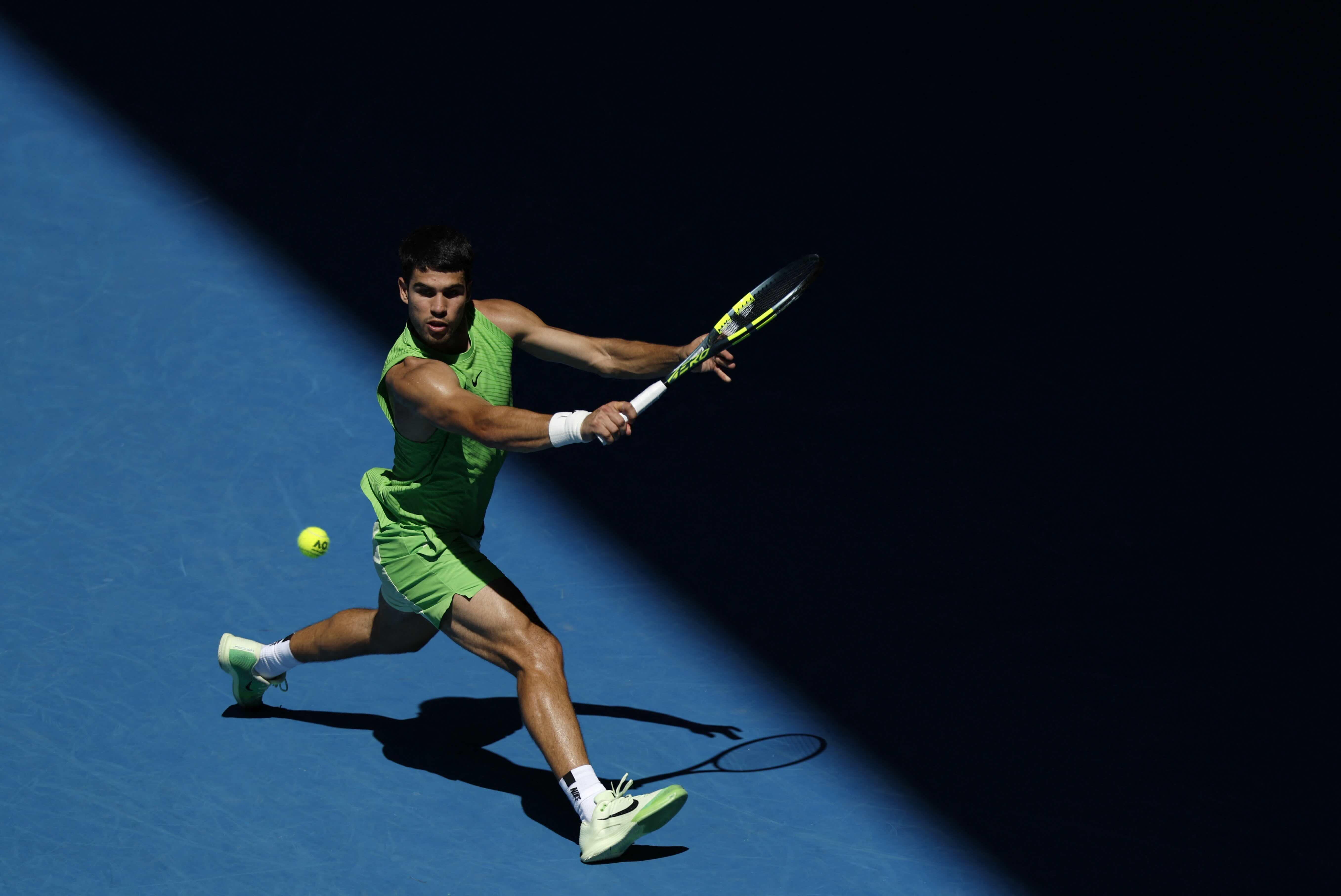 Alcaraz passes Hanfmann test to make Australian Open third round