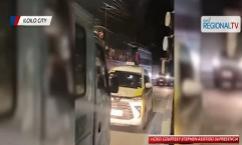 Taxi na nag-counterflow, sumalubong at naharangan ang isang emergency vehicle sa Iloilo