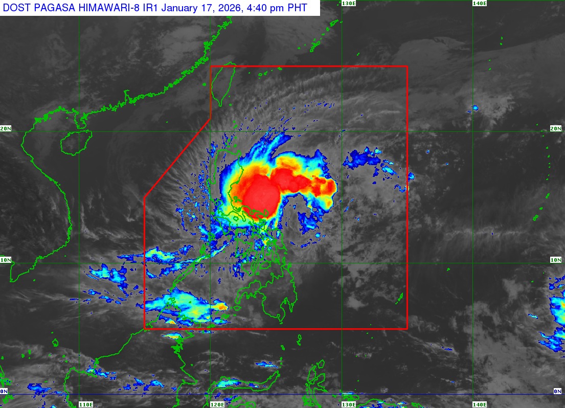 Four areas remain under Signal No. 2 as Tropical Storm Ada continues to move over the coastal waters of Catanduanes.