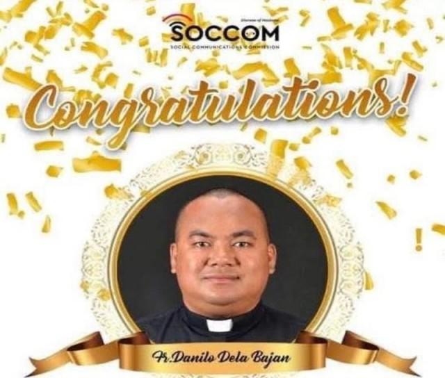 Fr. Danilo Dela Bajan was greeted by the Diocese of Masbate