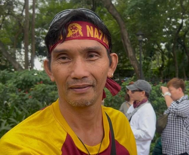 Jaime Soriano: I joined the Traslacion to pray for my wife. (Photo by Sundy Locus)