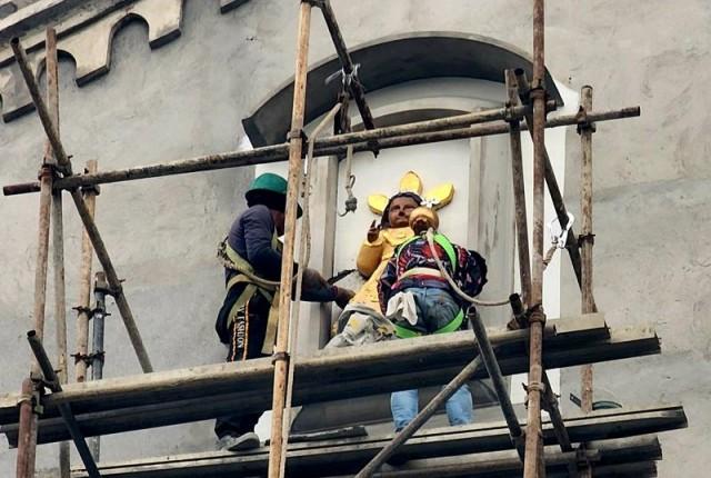 The Sto. Ni&Atilde;&plusmn;o de Pandacan Parish was razed last July 2020, the altar collapsed, the pews were destroyed, and many images of saints, as well as one of the three church bells were burned. Photo by Mariel Celine Serqui&Atilde;&plusmn;a