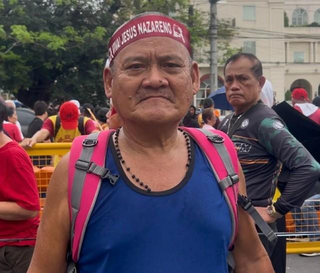 Sandro Samonte: The Black Nazarene is my healer. (Photo by Sundy Locus)