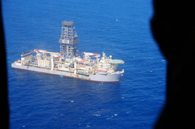 The Malampaya Deep Water Gas-to-Power Project, seen from above, is monitored and secured by Joint Task Force Malampaya as part of ongoing efforts to protect critical national infrastructure off the coast of Palawan. Photo by: SSg Rey Ambay PA and PFC Richard Carmelotes PN(M) / PAOAFP