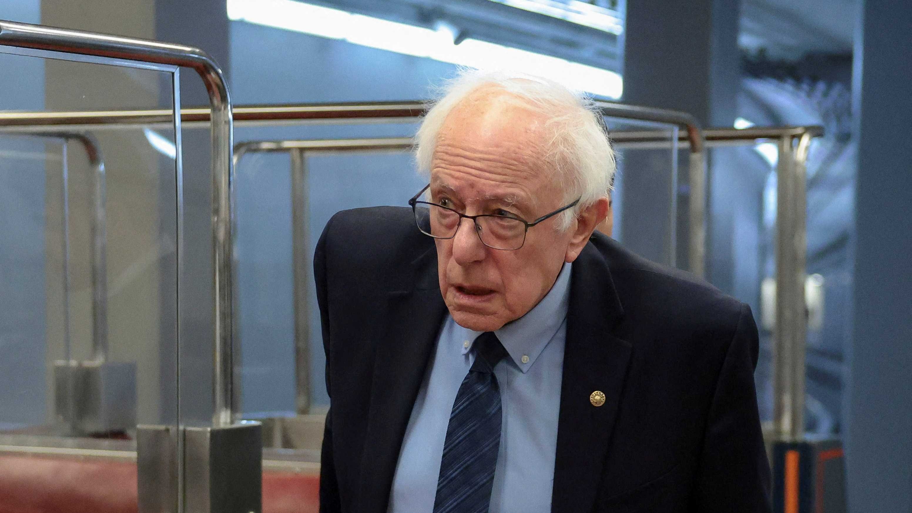 US Senator Bernie Sanders before vote on bill curbing President Donald Trump's powers after Venezuela attack