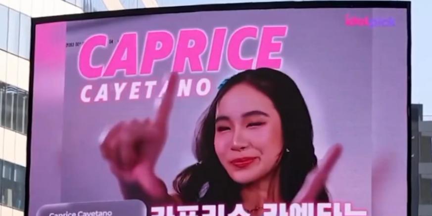 Caprice Cayetano shines on billboard in Korea