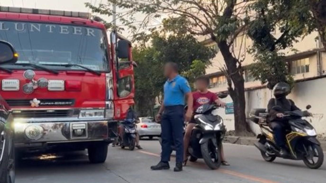 Cop who blocked fire truck in viral clip relieved from post — Marikina police