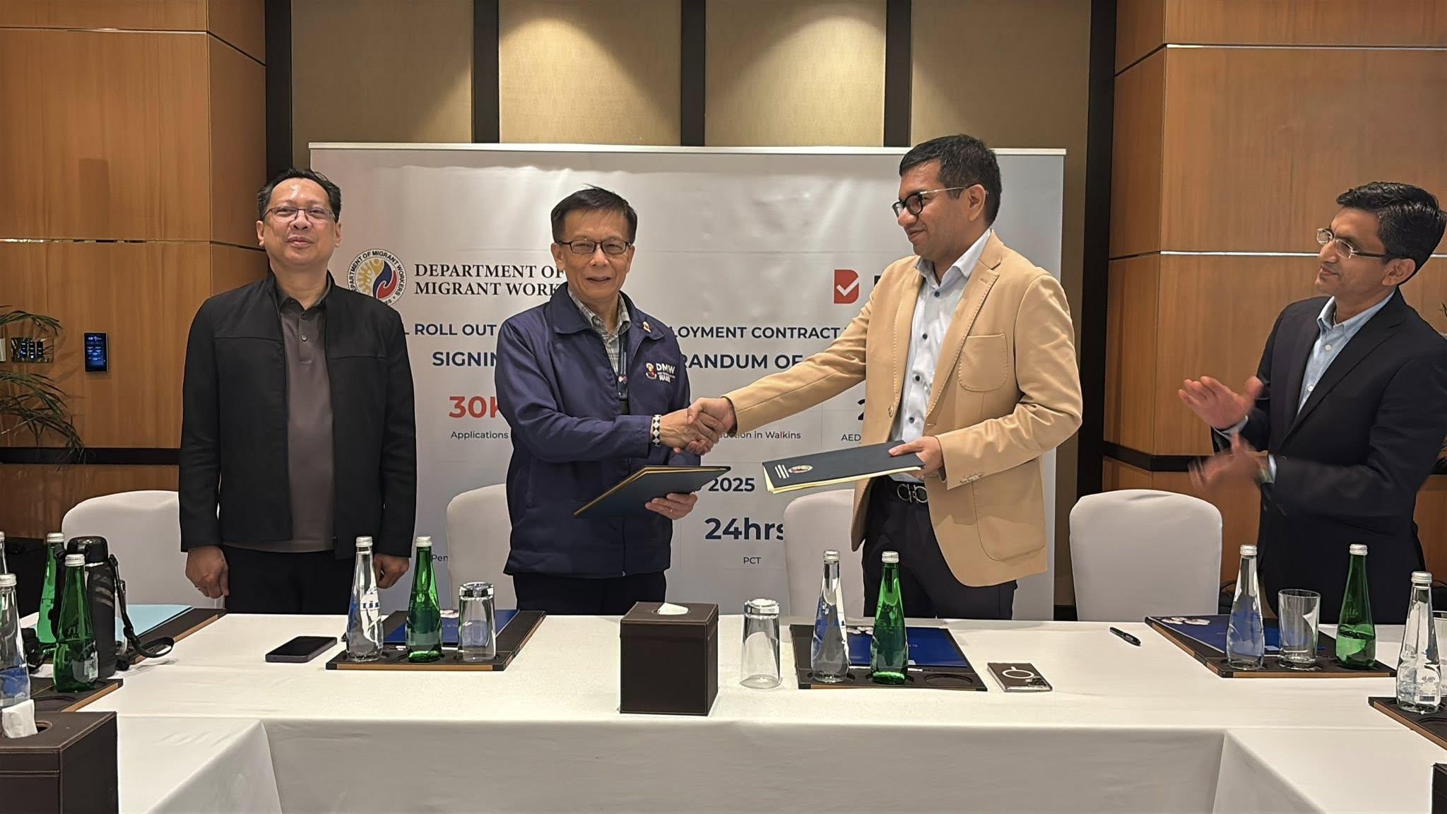 DMW, solutions provider ink deal for OFW online contract verification in Dubai
