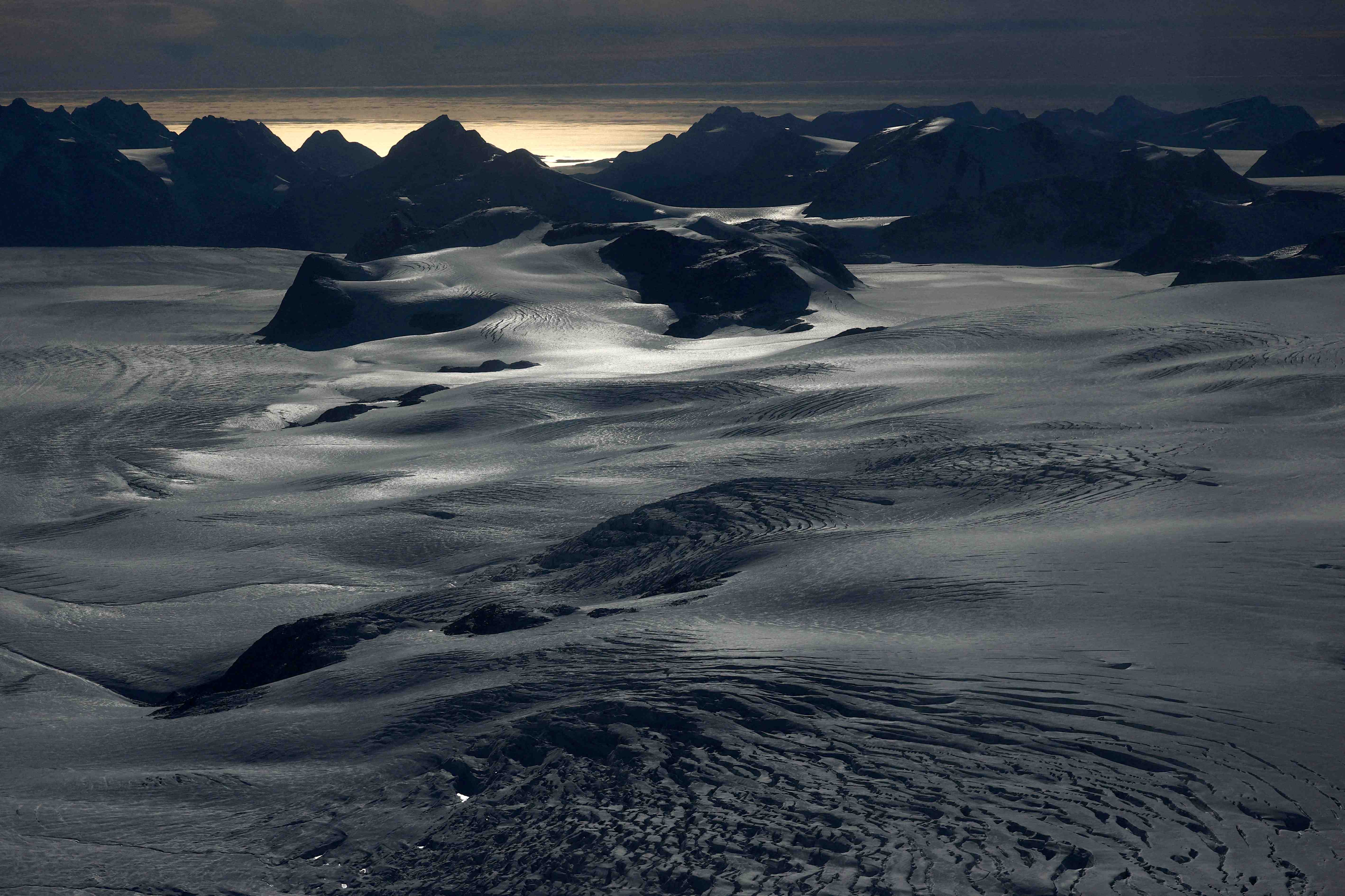 Aerial view of Western Greenland