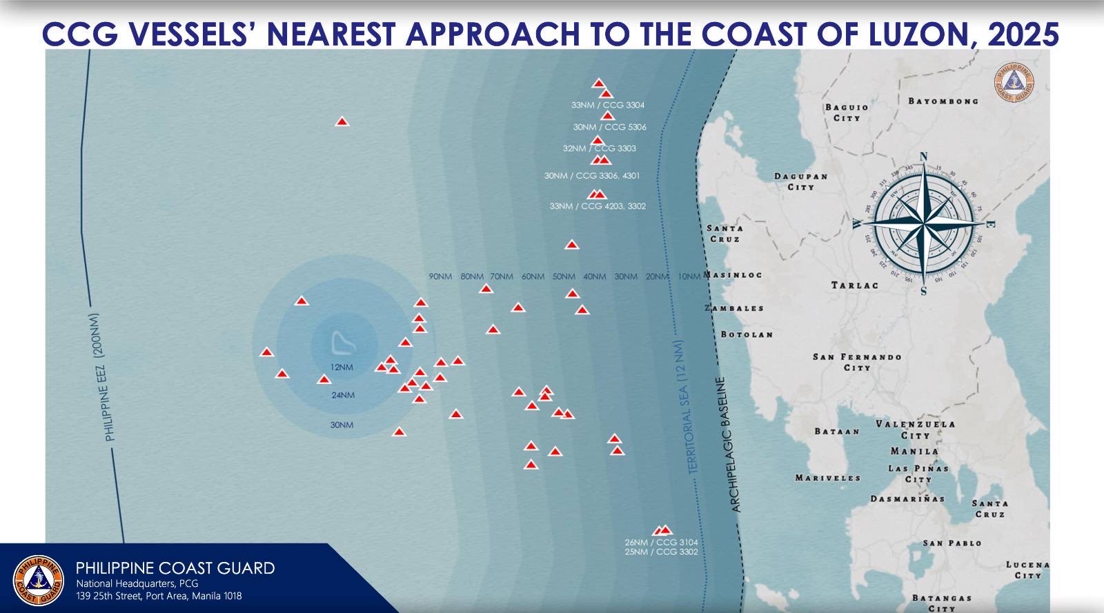 Chinese ships increased in Bajo de Masinloc in 2025 —PCG