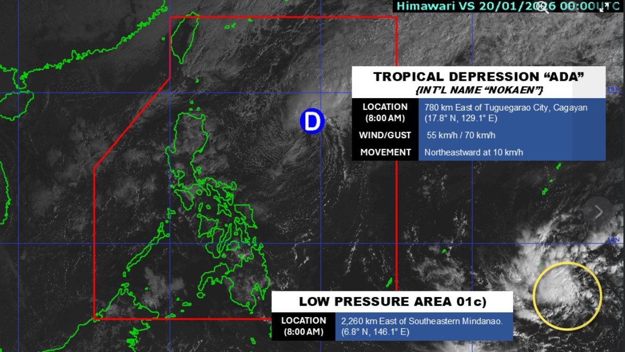 LPA spotted off Southeast Mindanao — PAGASA