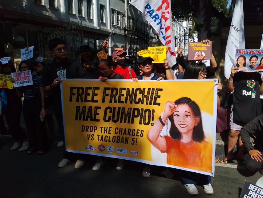 Protesters call for release of Frenchie Mae Cumpio, others
