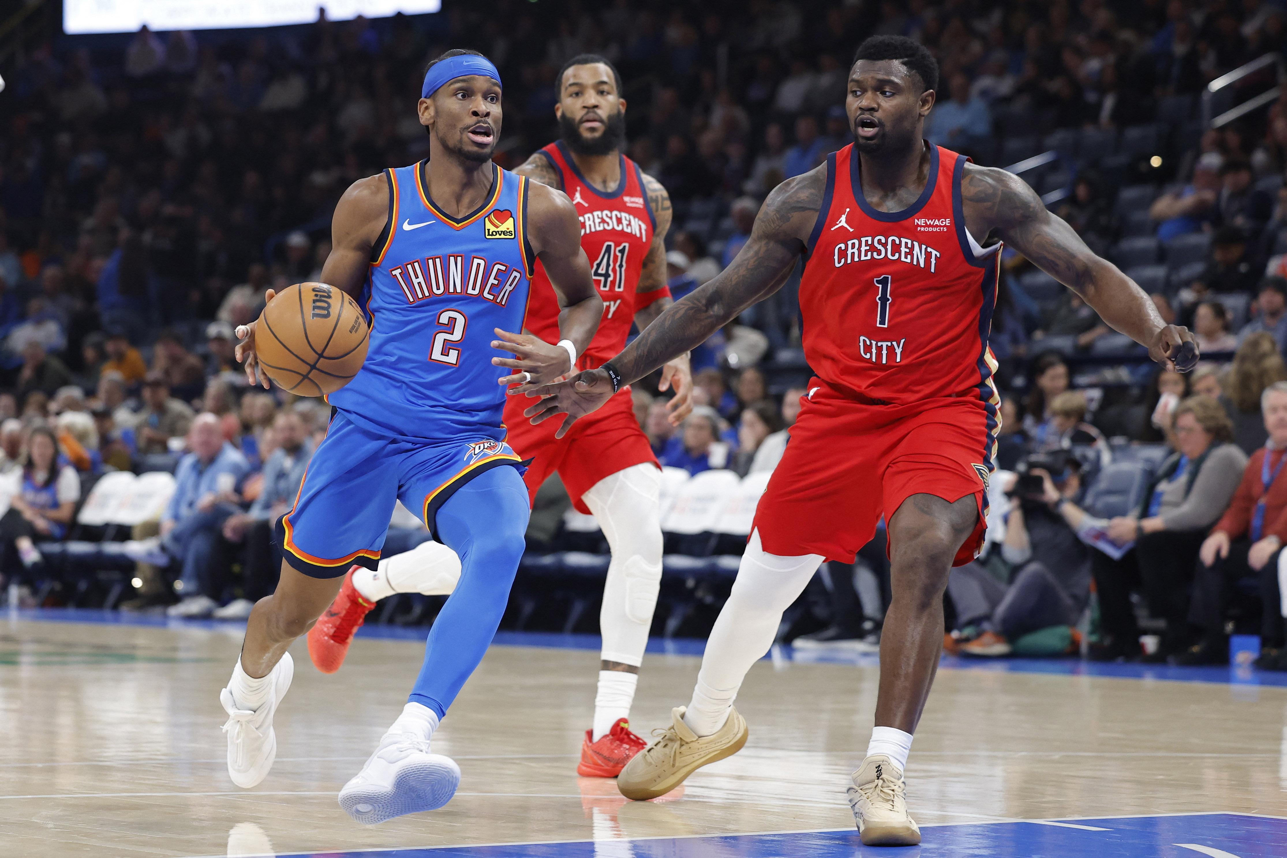 NBA: Thunder's Shai Gilgeous Alexander vs Pelicans' Zion Williamson