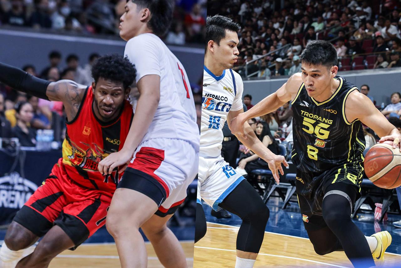 PBA: Cjay Perez of San Miguel and Calvin Oftana of TNT