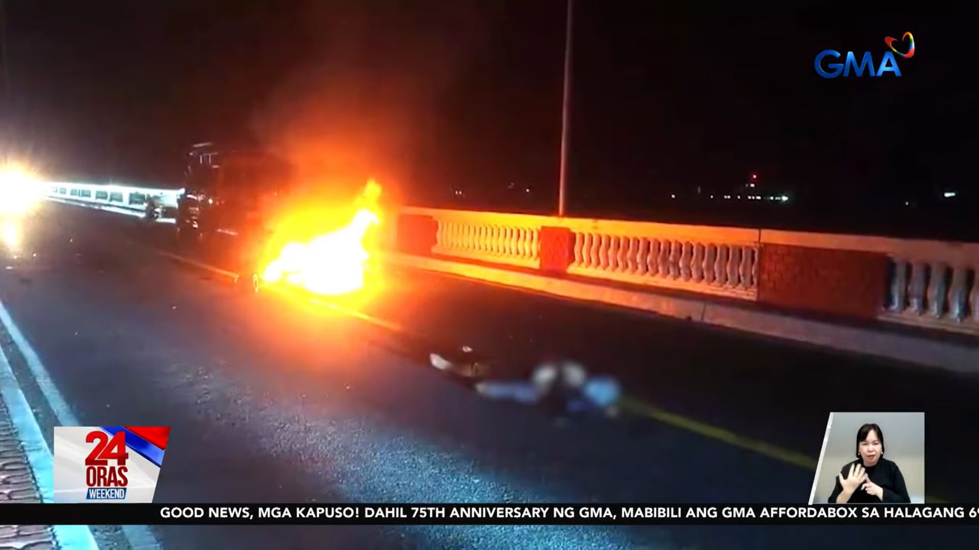 Rider, patay nang masunog kasama ang kaniyang motorsiklo sa Ilocos Norte
