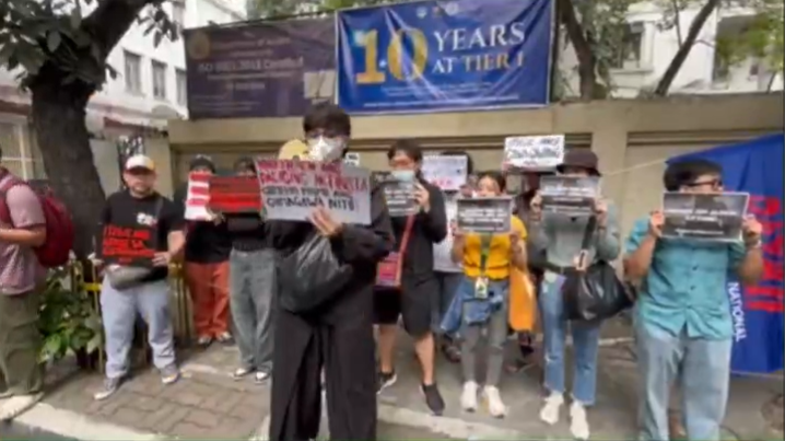 Youths hold protest at DOJ over Sept. 21 rally