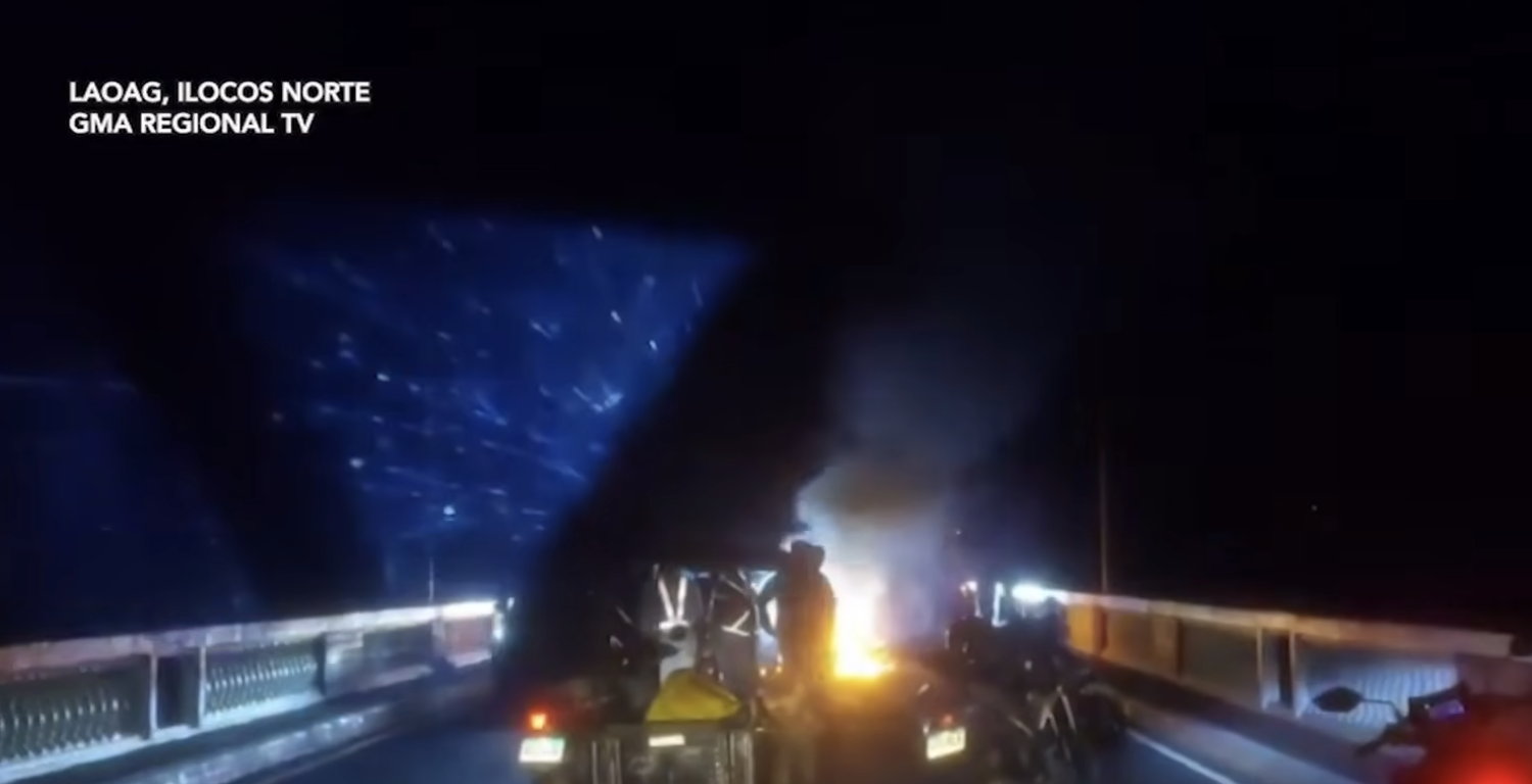 Rider dead after being trapped in burning motorcycle in Ilocos Norte