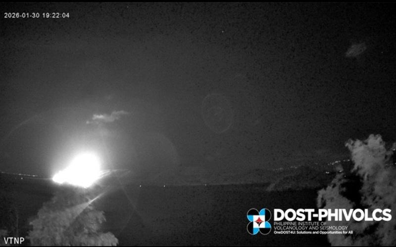 Grassfire observed over the slopes of Taal Volcano Island, says PHIVOLCS