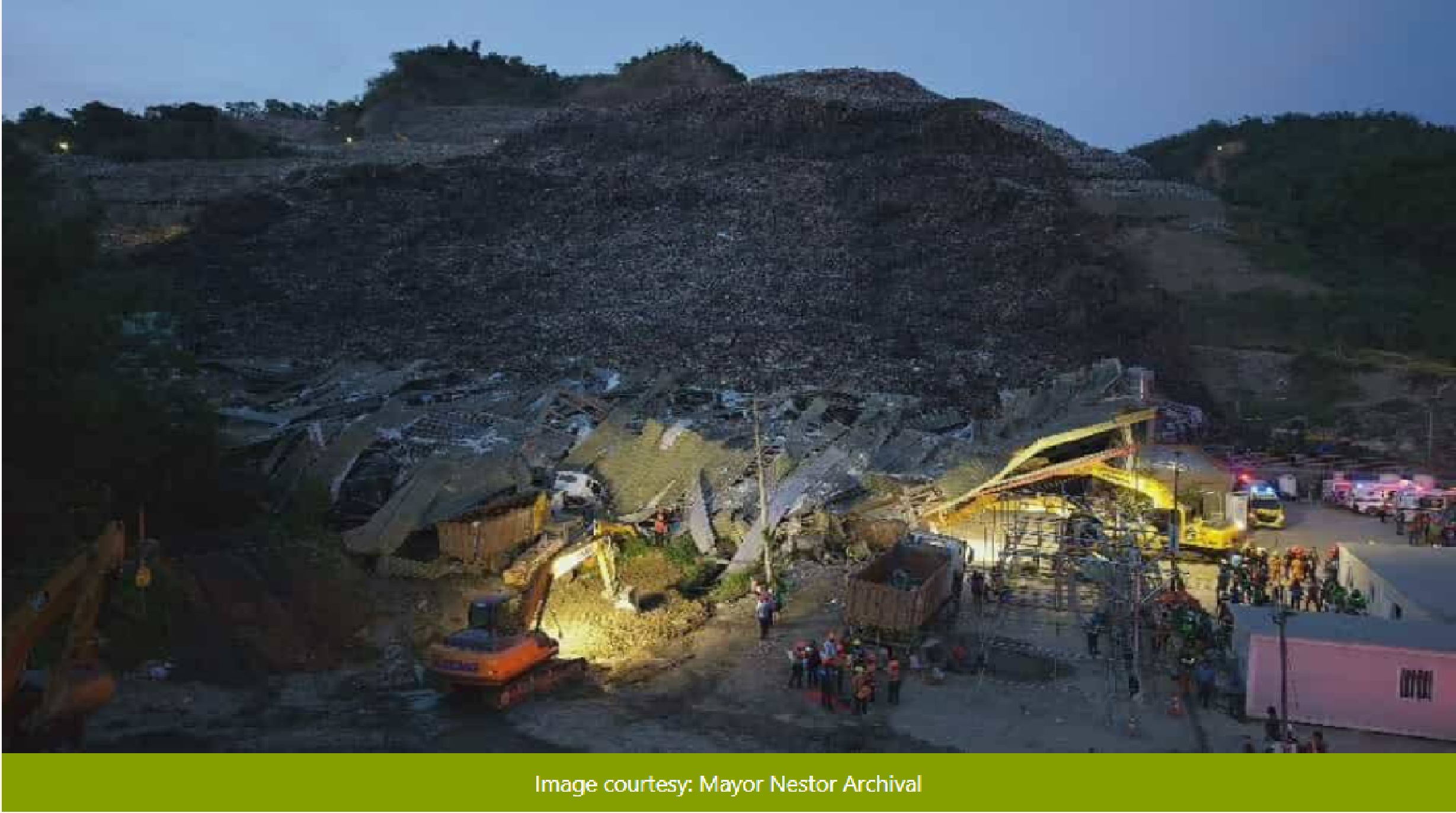 Bahagi ng bundok ng basura sa isang landfill sa Cebu City, gumuho; 1 patay, 30 ang nawawala