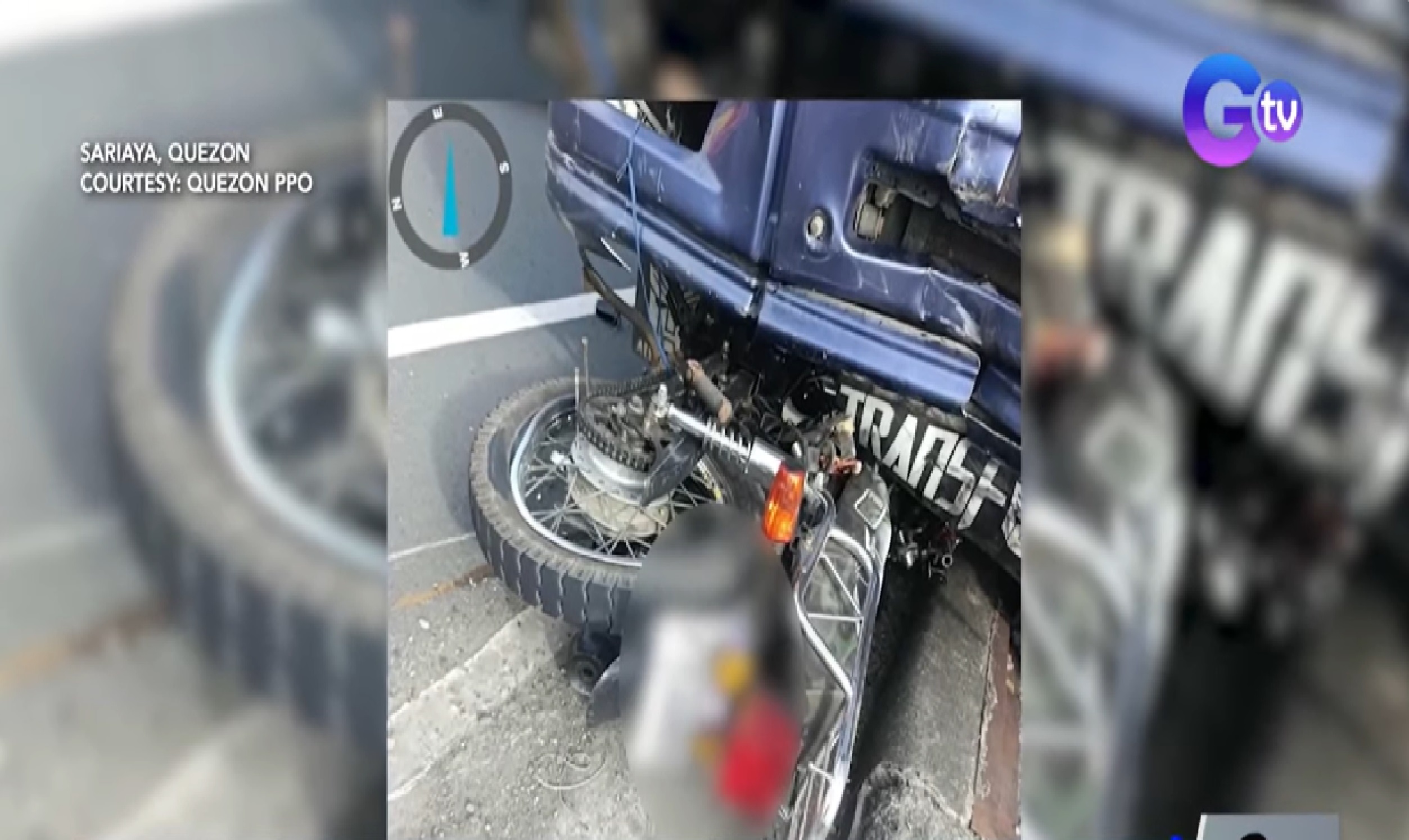 Motorcycle rider at kaniyang angkas, patay matapos mabangga at makaladkad ng truck sa Quezon
