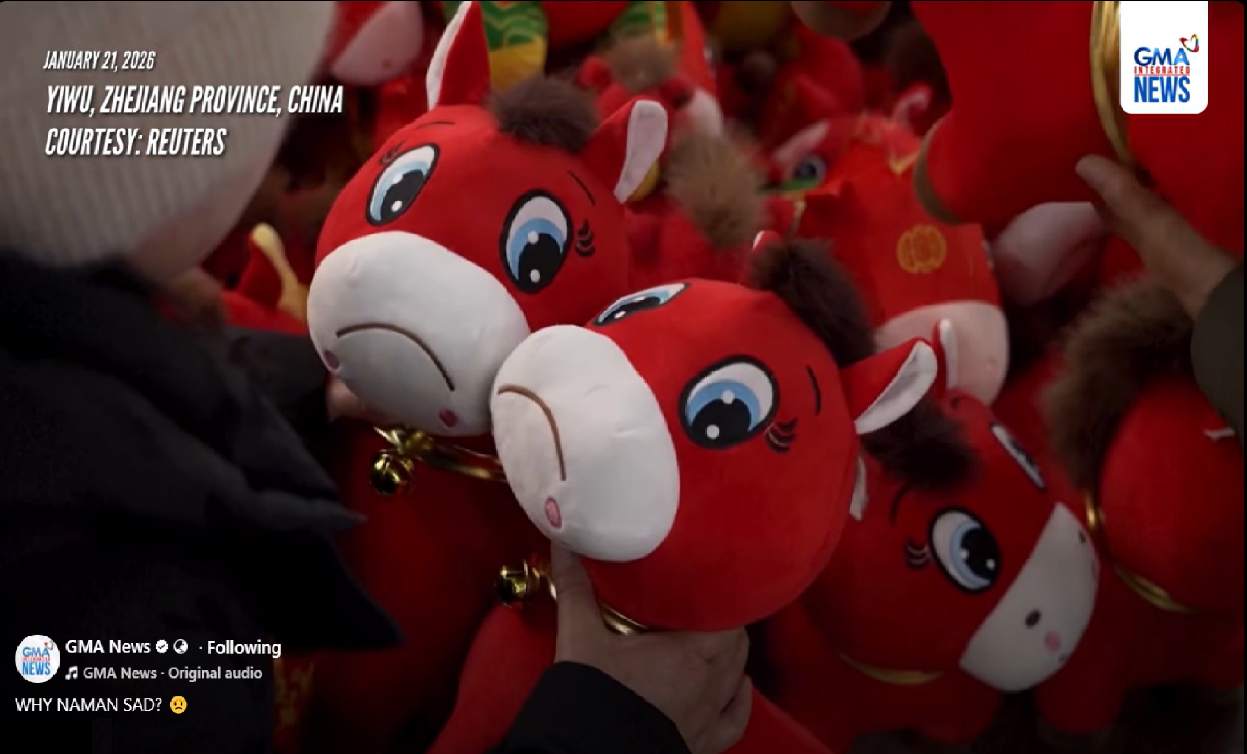 Smiling horse para sa Year of the Horse, naging ‘crying horse’ dahil sa maling tahi