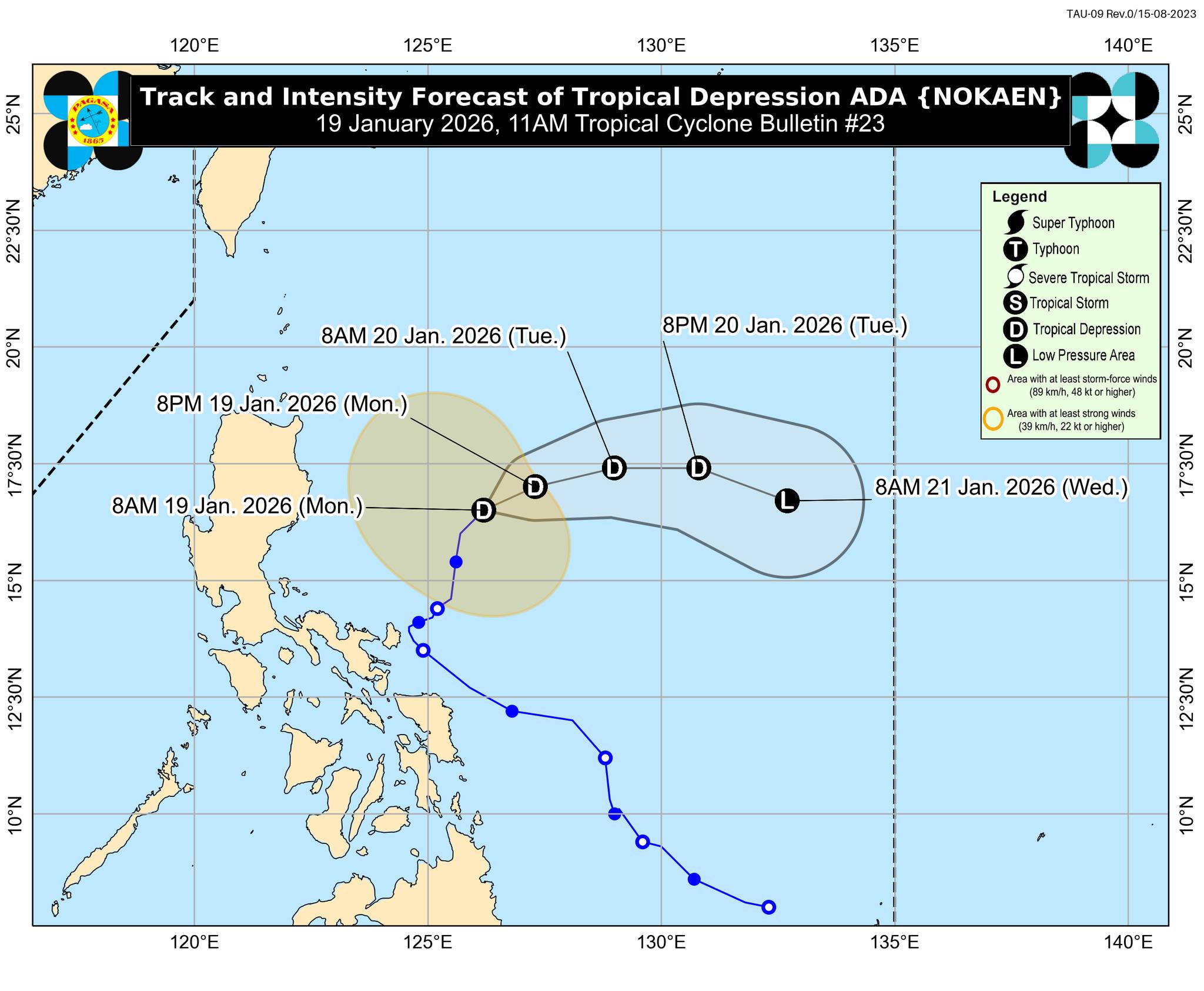 Ada maintains strength as it moves away from Luzon landmass