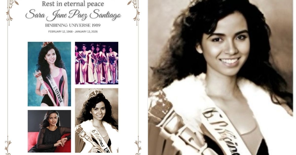 Sara Jane Paez Santiago, Binibining Pilipinas Universe 1989, passes away