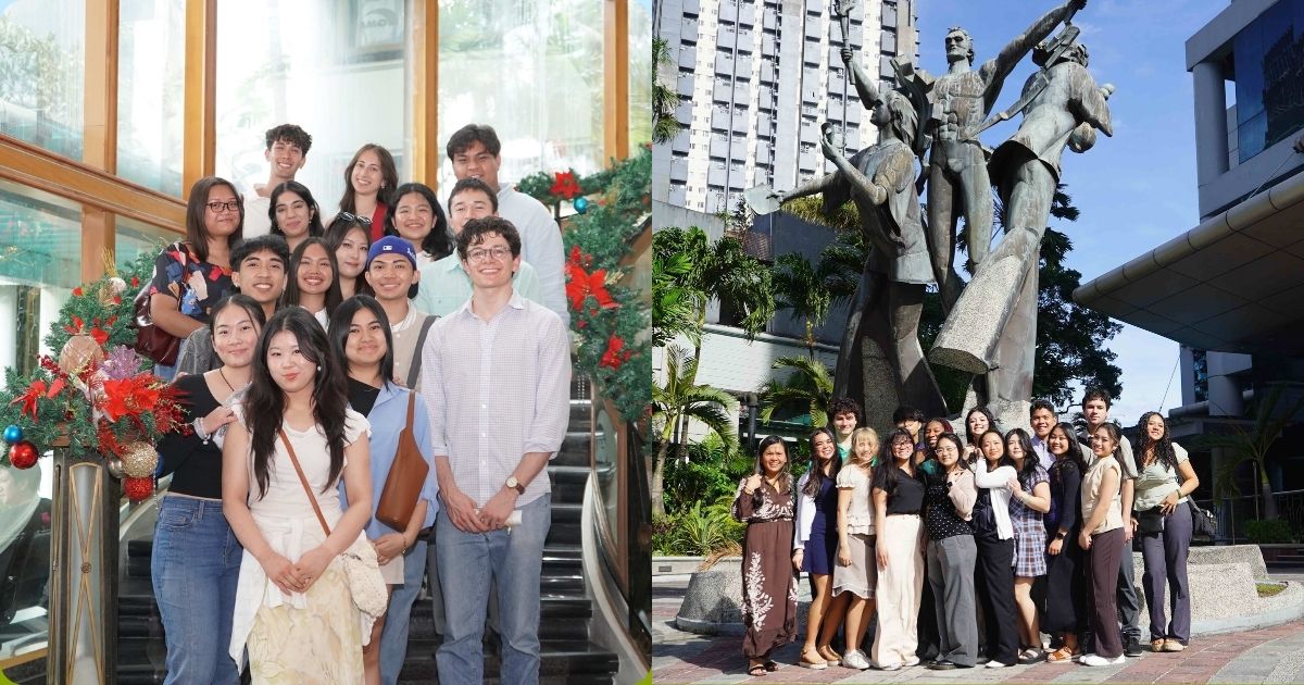 L-R: Harvard Fil-Am students visit the GMA Network premises on January 6, Rutgers University students tour GMA Network 