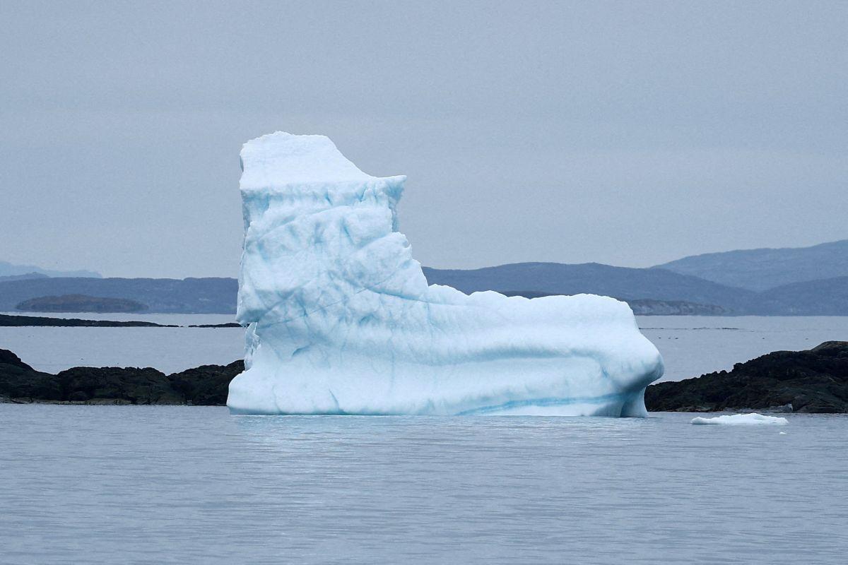Iceberg floats off the coast of Nuuk, Greenland