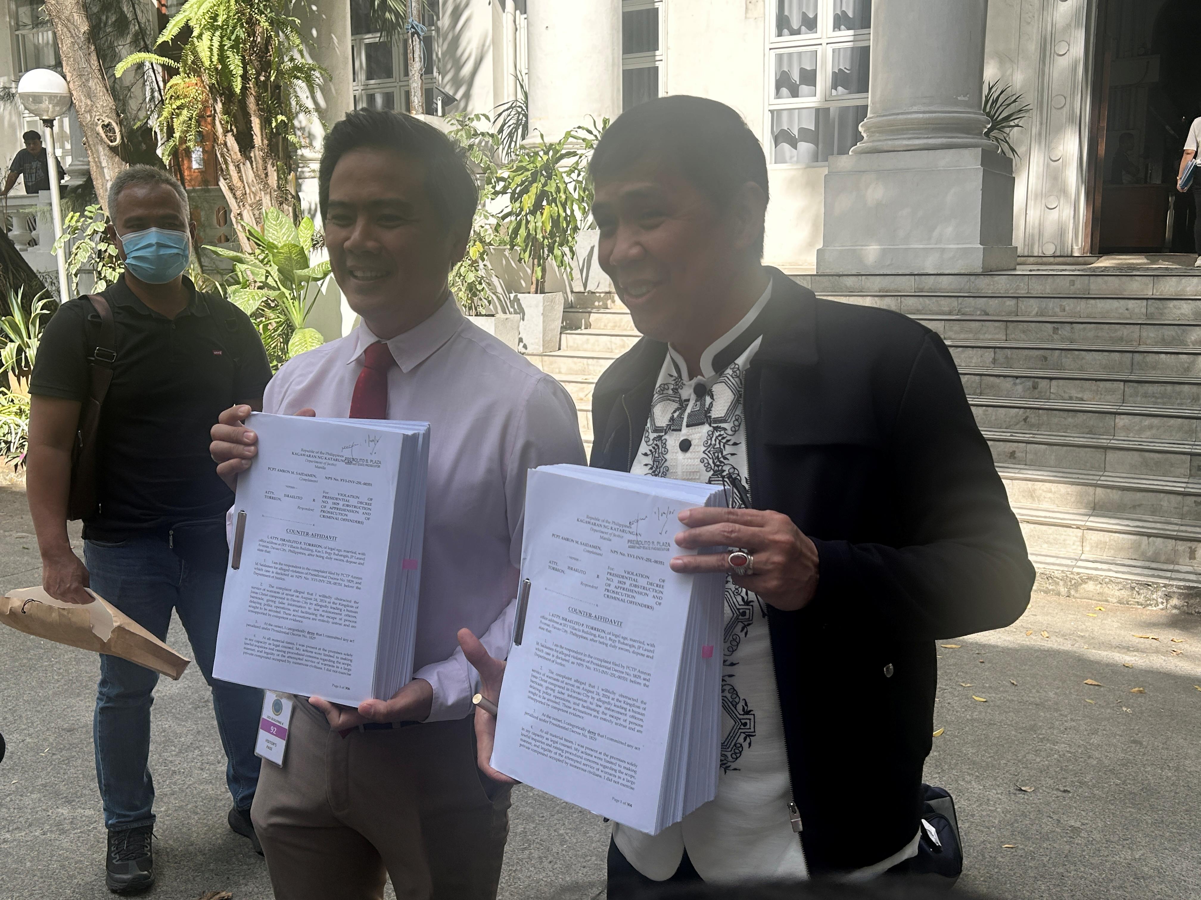 Torreon files counter-affidavit on obstruction of justice complaint