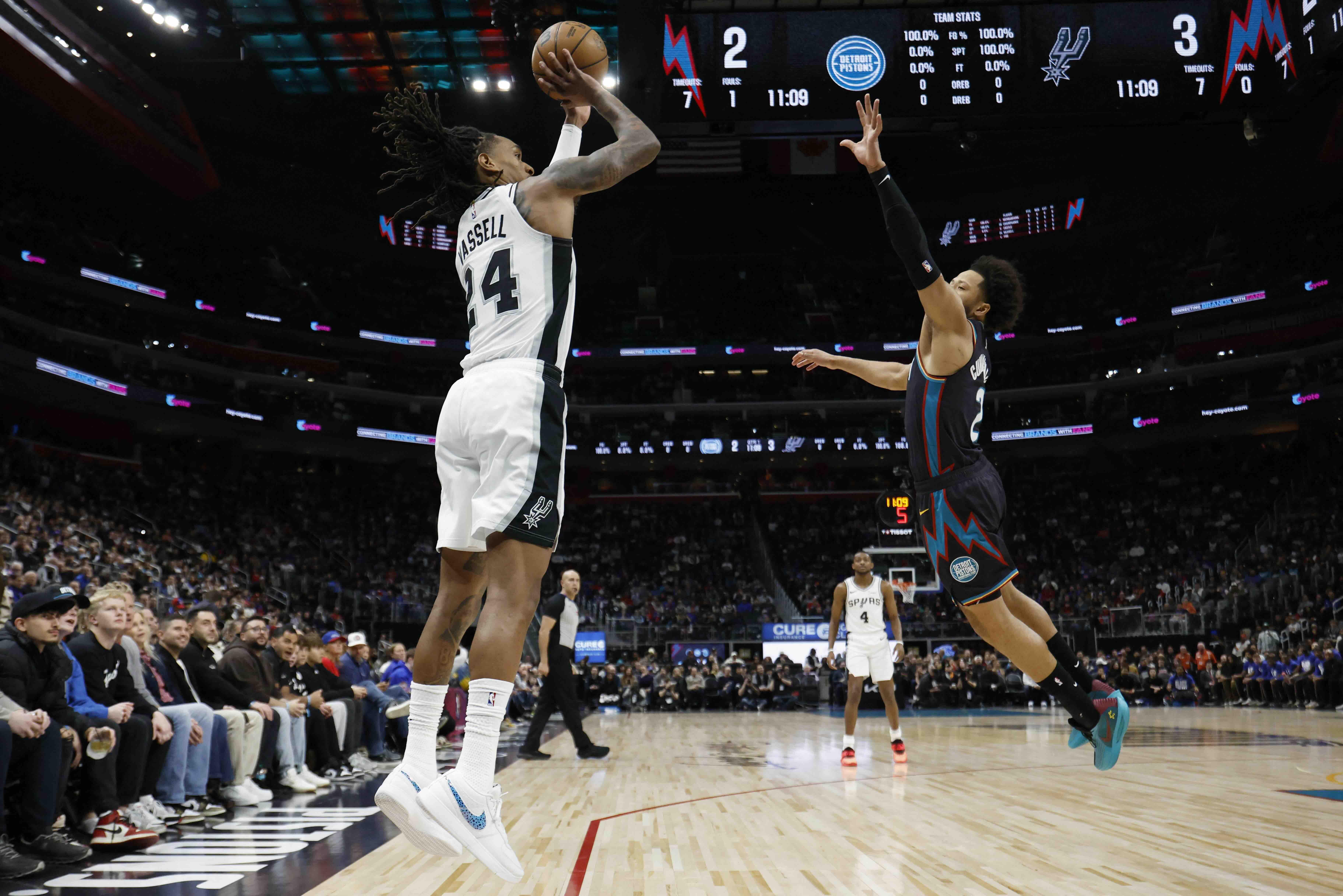 NBA: Devin Vassell leads Spurs to take down of East-leading Pistons