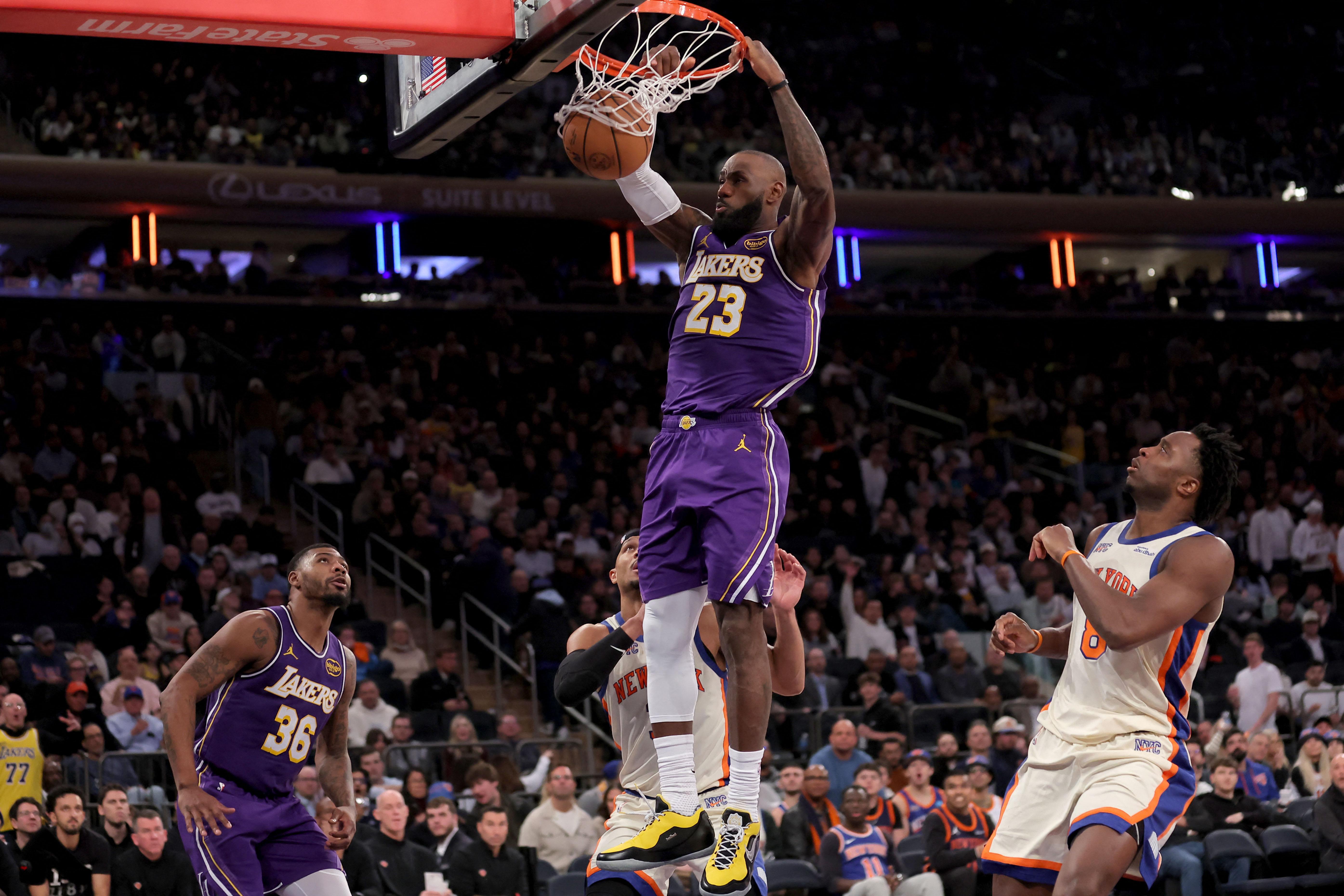 NBA: LeBron James of the Los Angeles Lakers