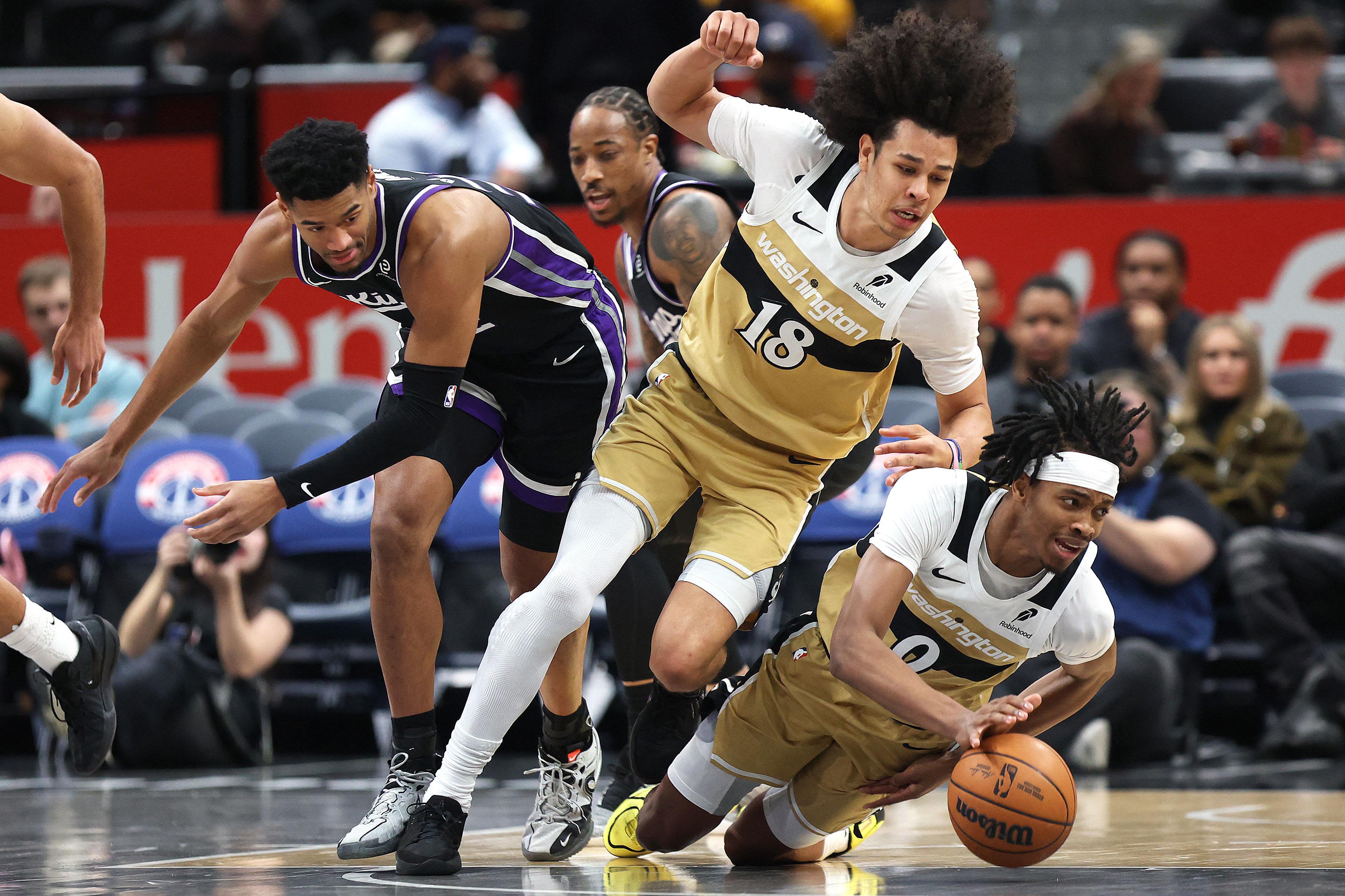 NBA: Bilal Coulibaly and Kyshawn George of the Washington Wizards