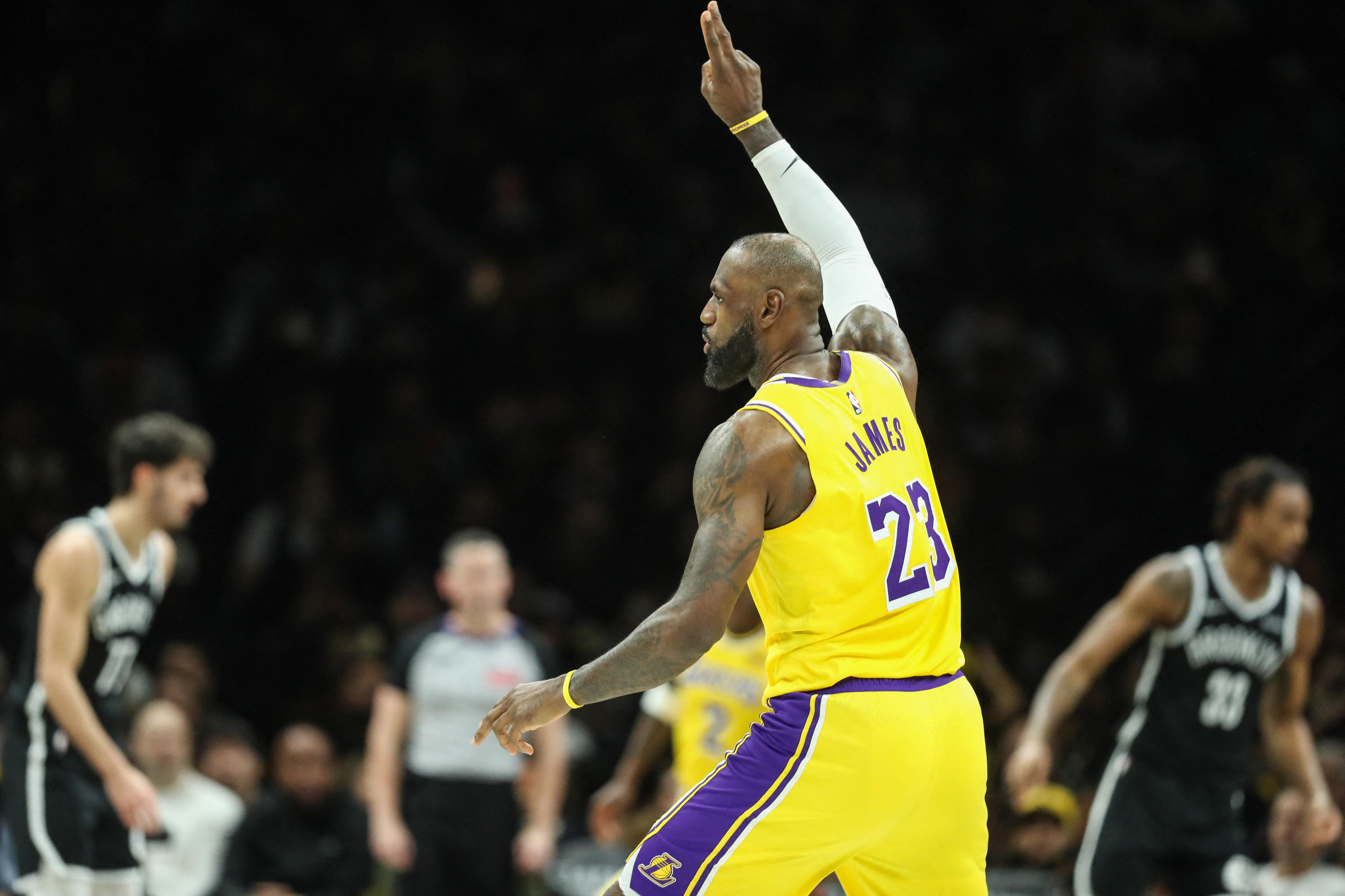 NBA: LeBron James of the Los Angeles Lakers