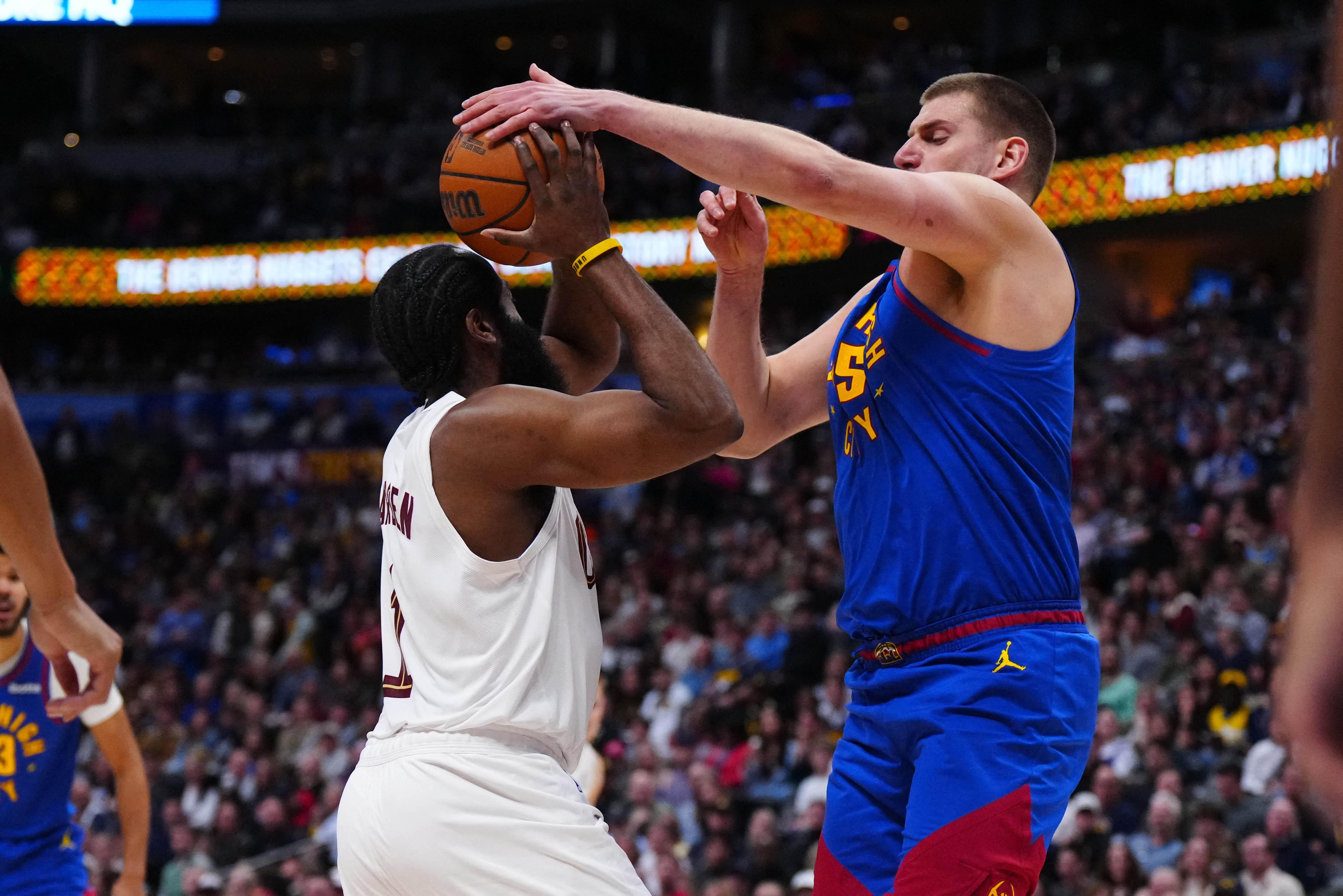 NBA: Nuggets' Nikola Jokic vs Cavs' James Harden
