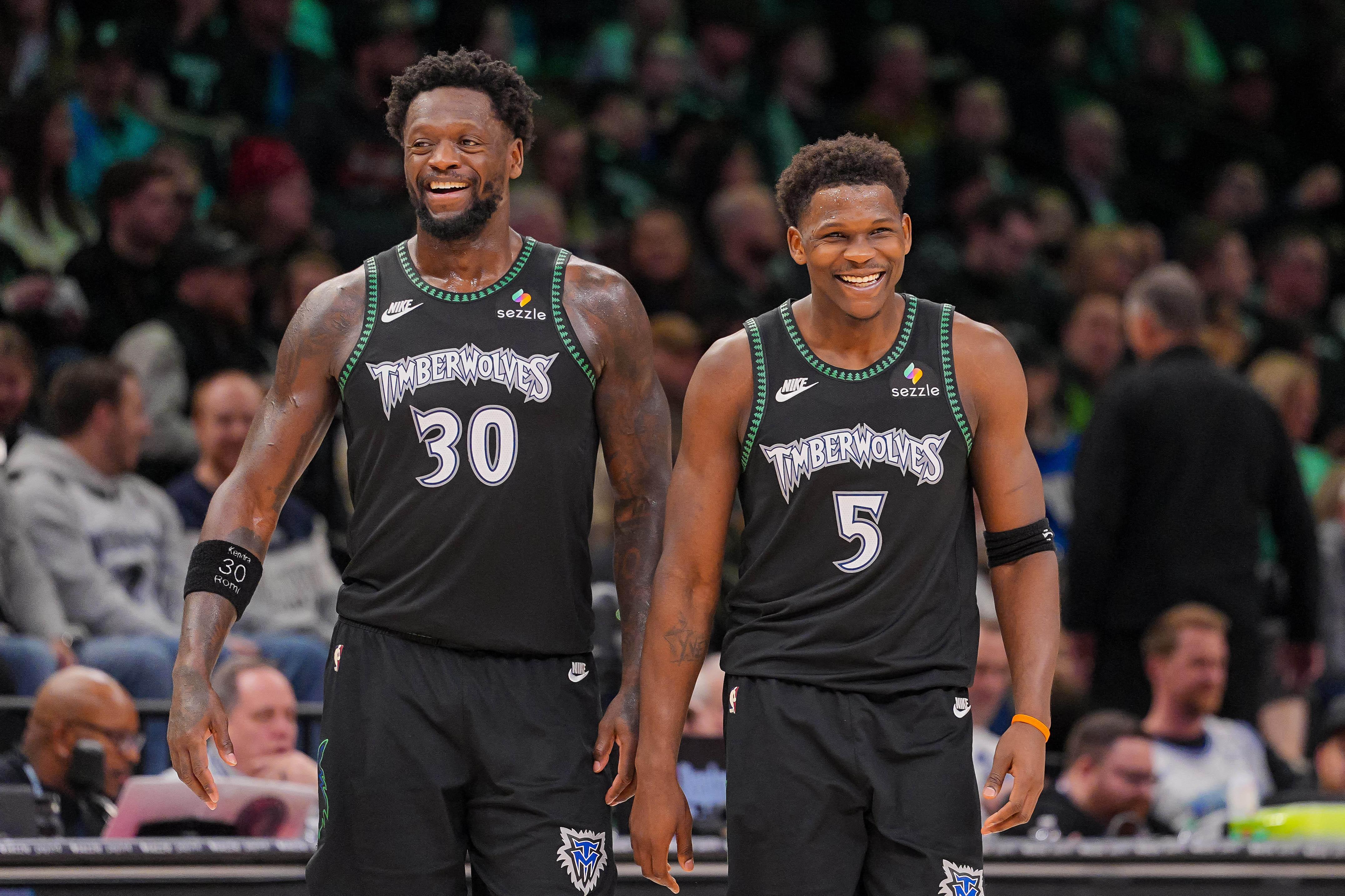 NBA: Julius Randle and Anthony Edwards of the Minnesota Timberwolves