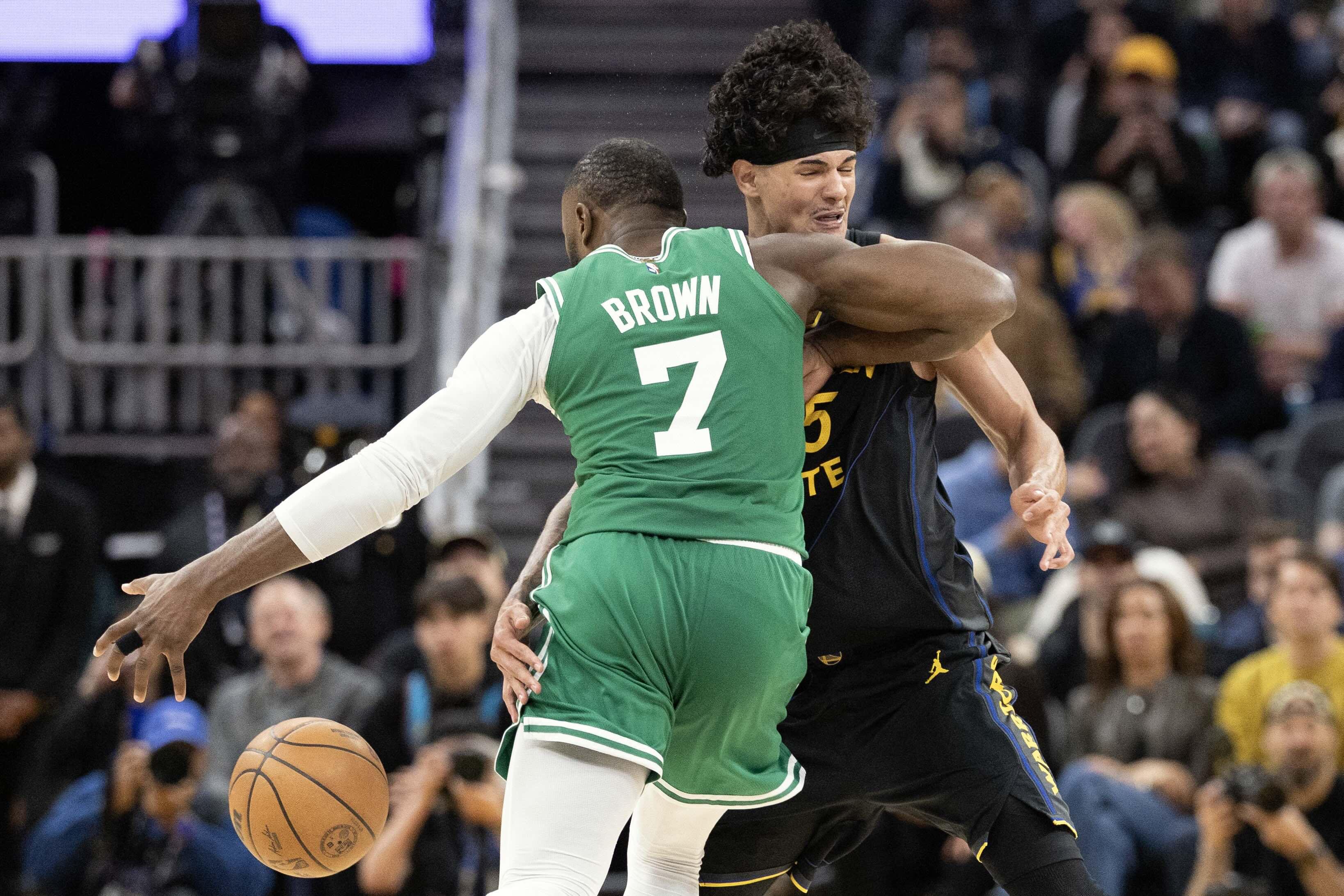 NBA: Jaylen Brown, Celtics run host Warriors off the floor in rout