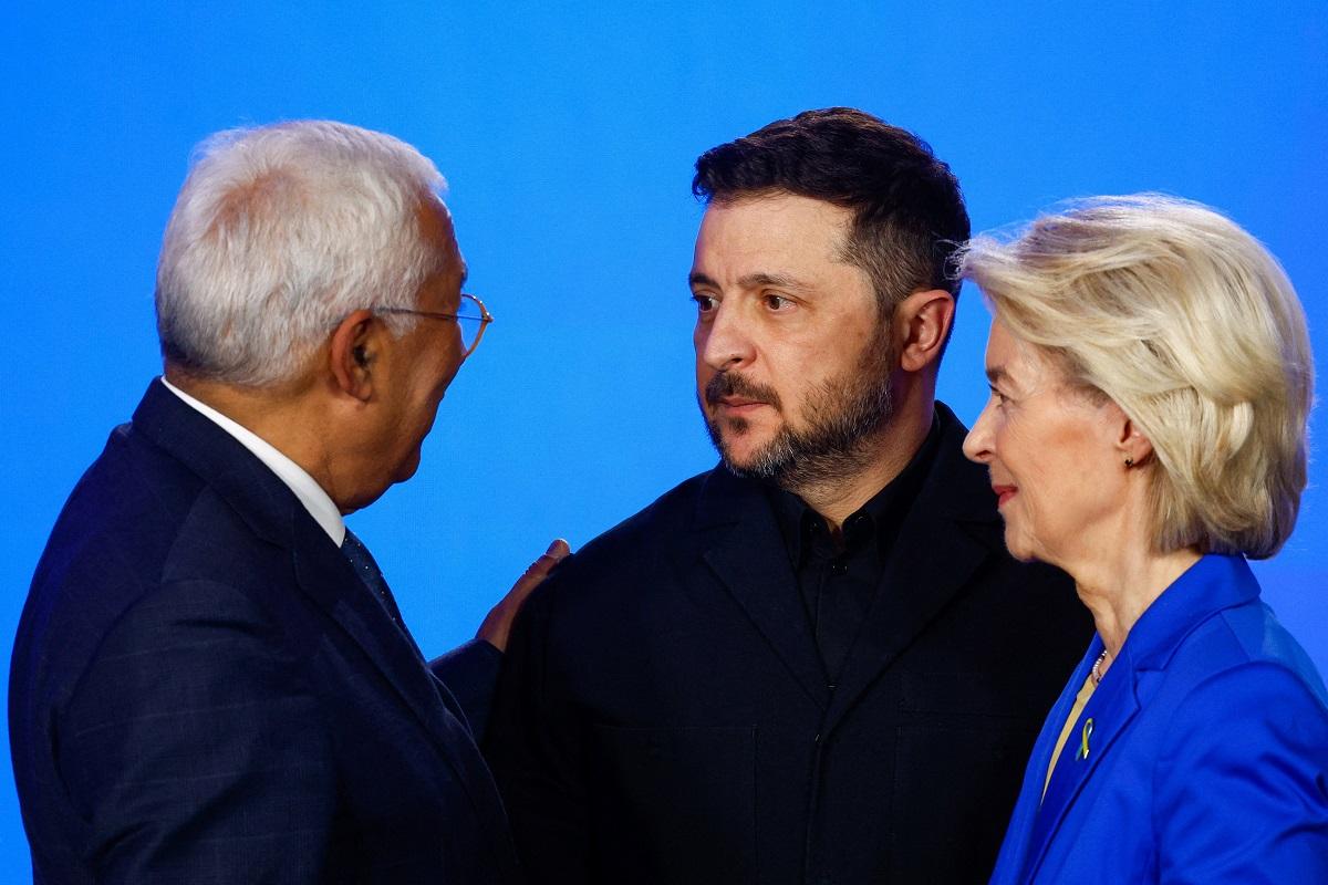 European leaders vow support for Ukraine as war grinds into fifth year