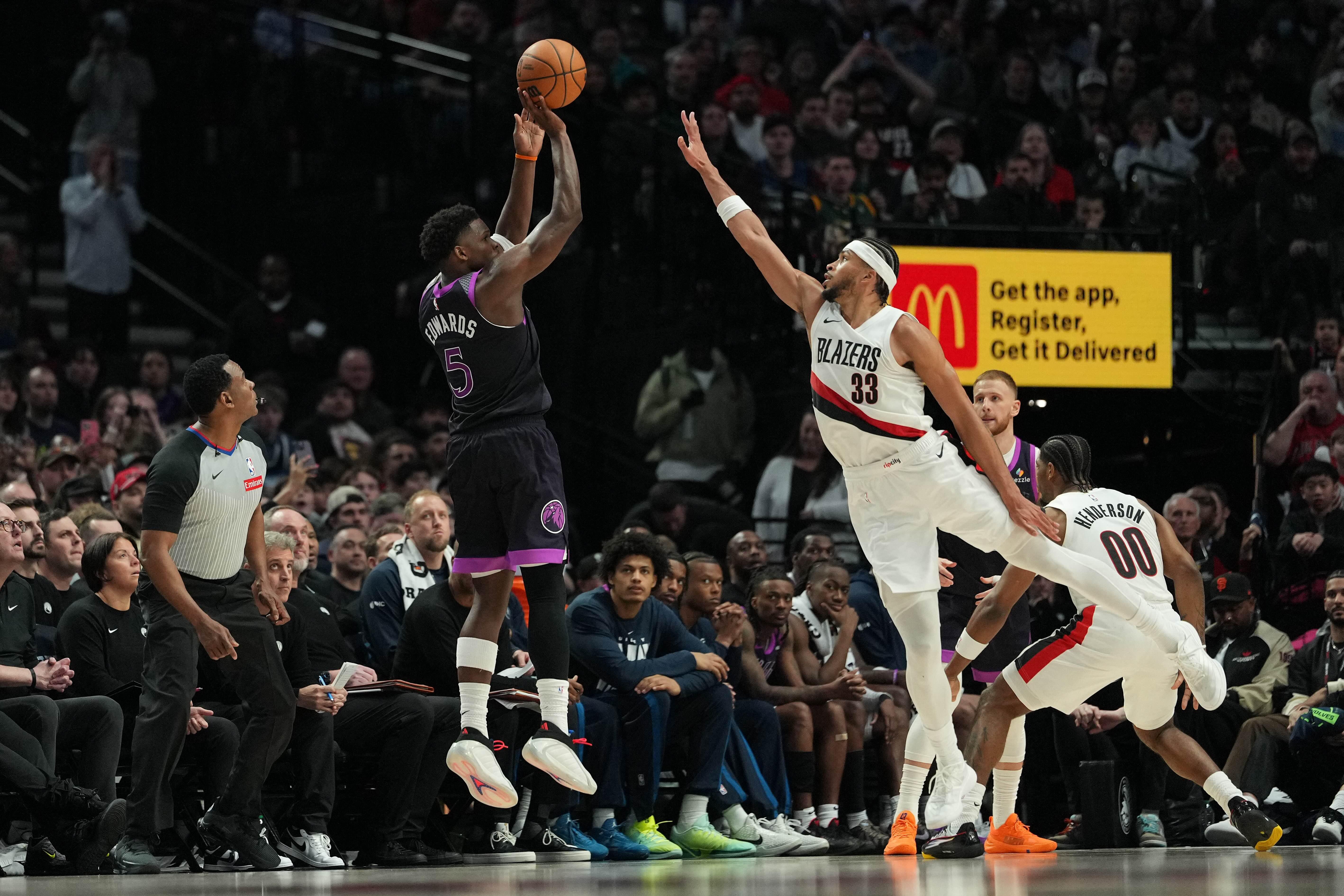 NBA: Anthony Edwards nets 34 as Wolves hold on vs. Blazers