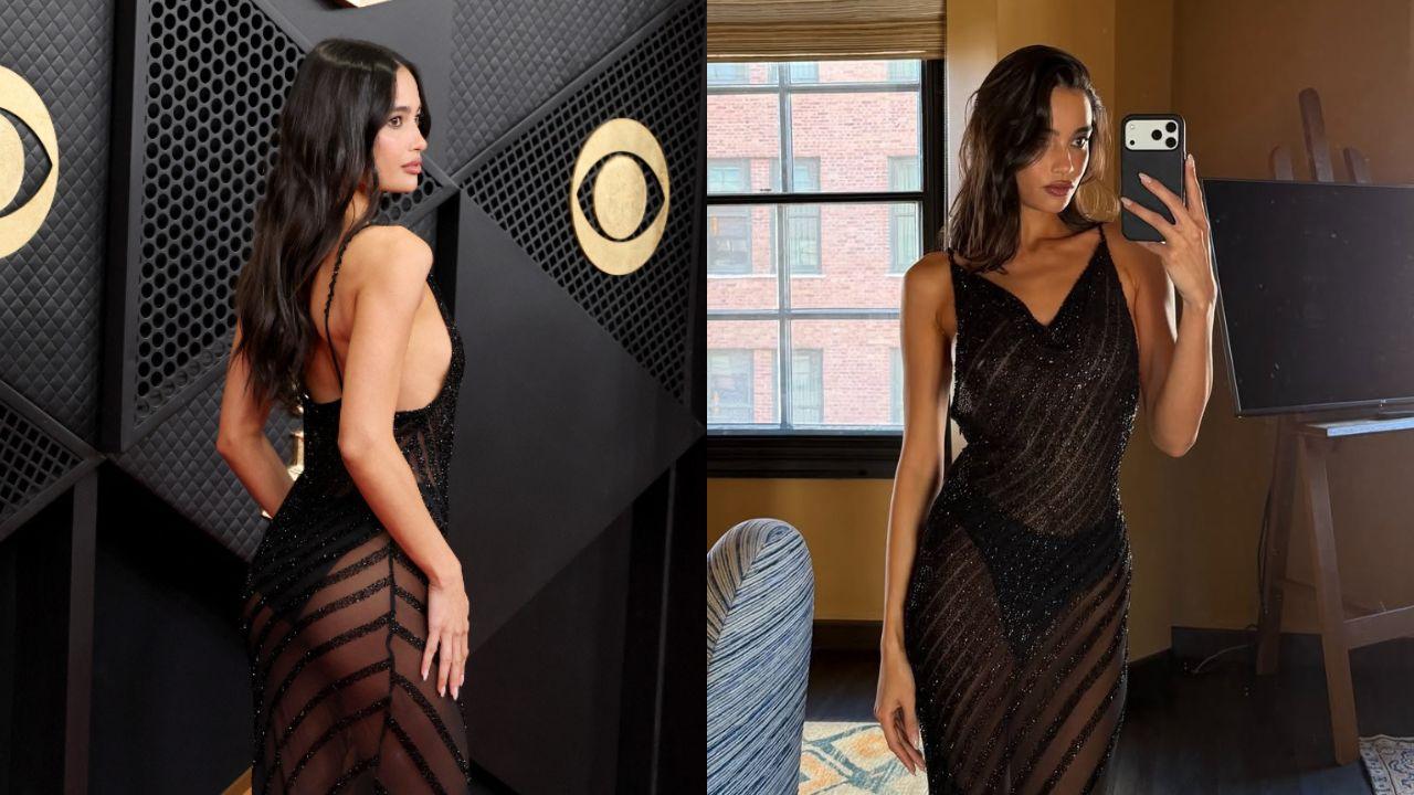 Kelsey Merritt brings Victoria's Secret glam to the 2026 Grammys