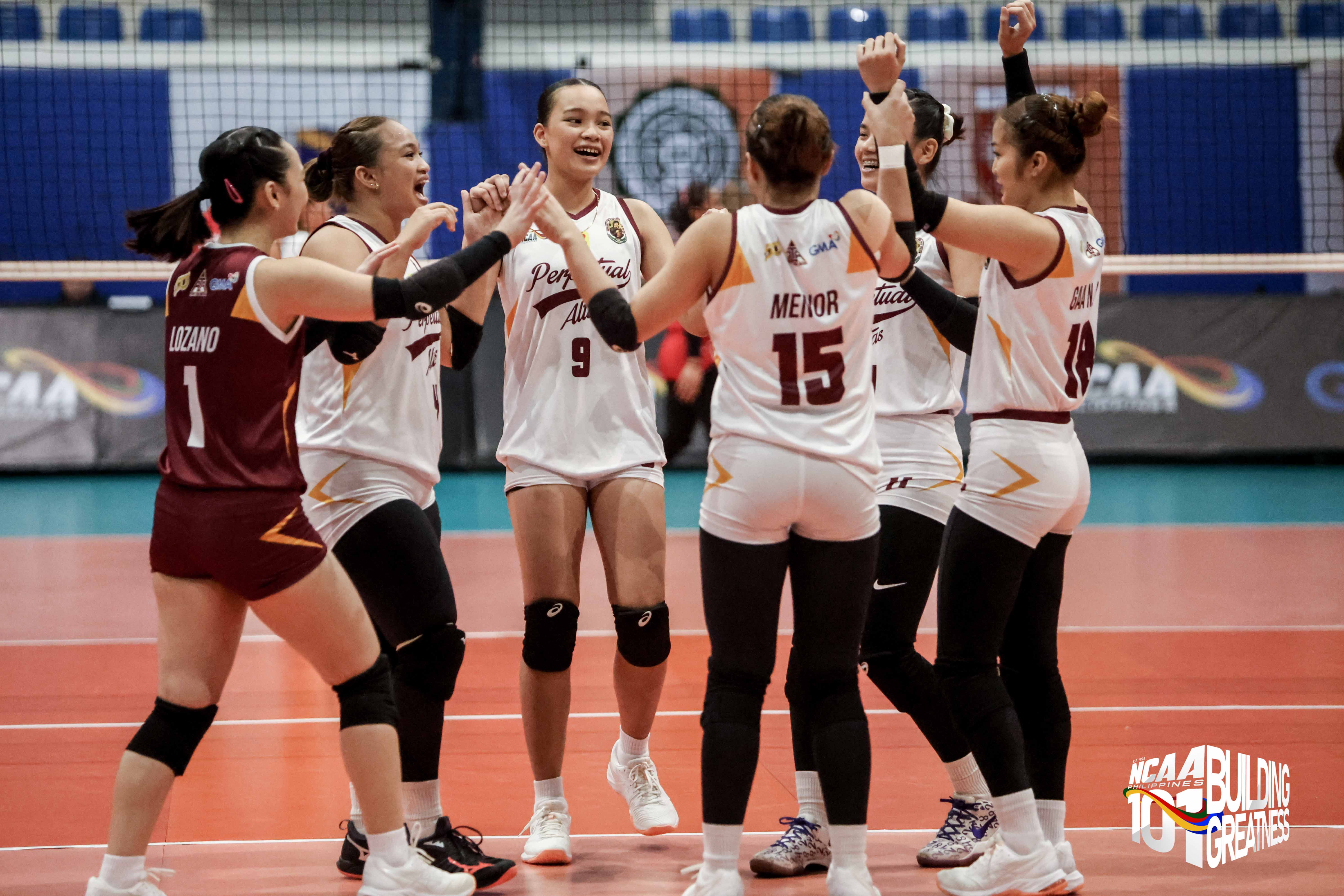 NCAA women's volleyball: Unbeaten Perpetual staves off EAC in Set 3 to complete sweep