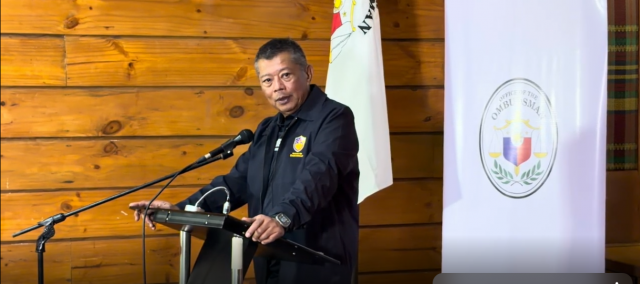 Ombudsman Jesus Crispin Remulla at a press briefing on sidelines of the Ombudsman&acirc;s office strategic planning session in Baguio City on February 10, 2026. (Photo by Saleema Refran, GMA Integrated News) 