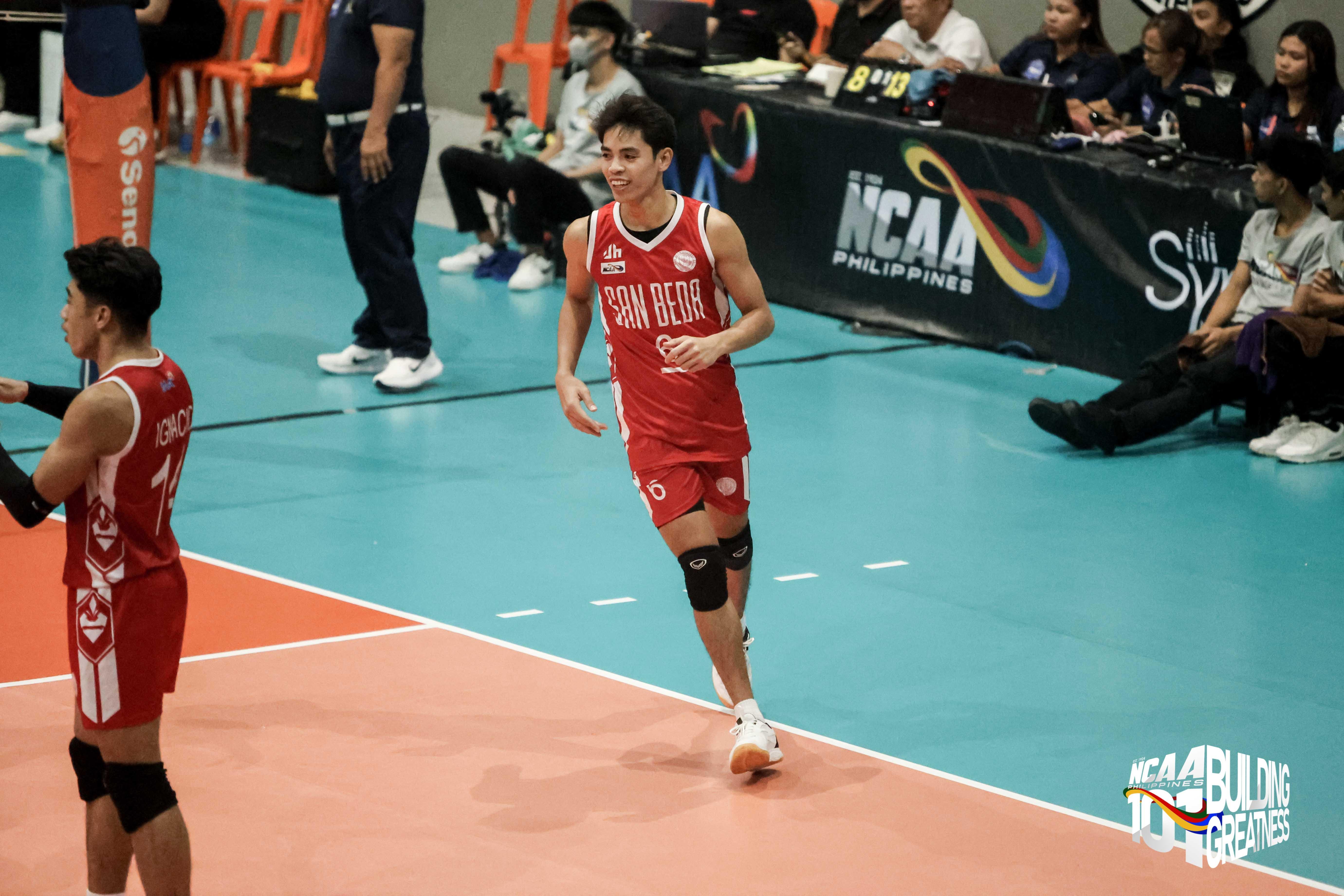 NCAA: Axel Van Book, San Beda squeak past LPU to halt two-game skid in men's volleyball