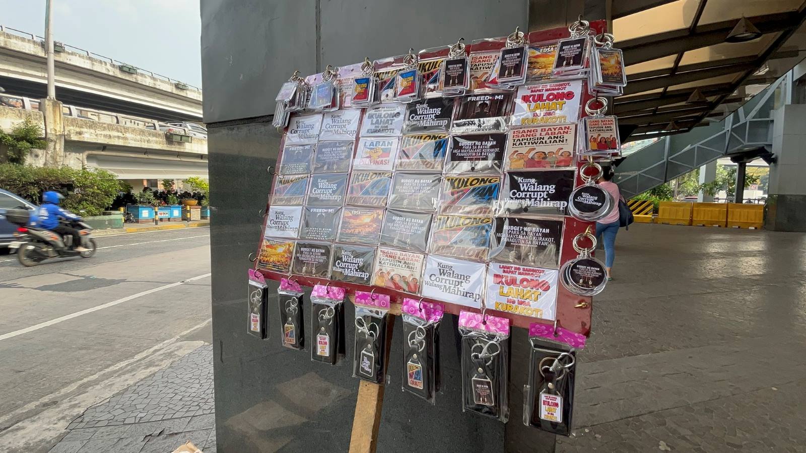 LOOK: Vendors sell anti-corruption merch on EDSA 40th anniv