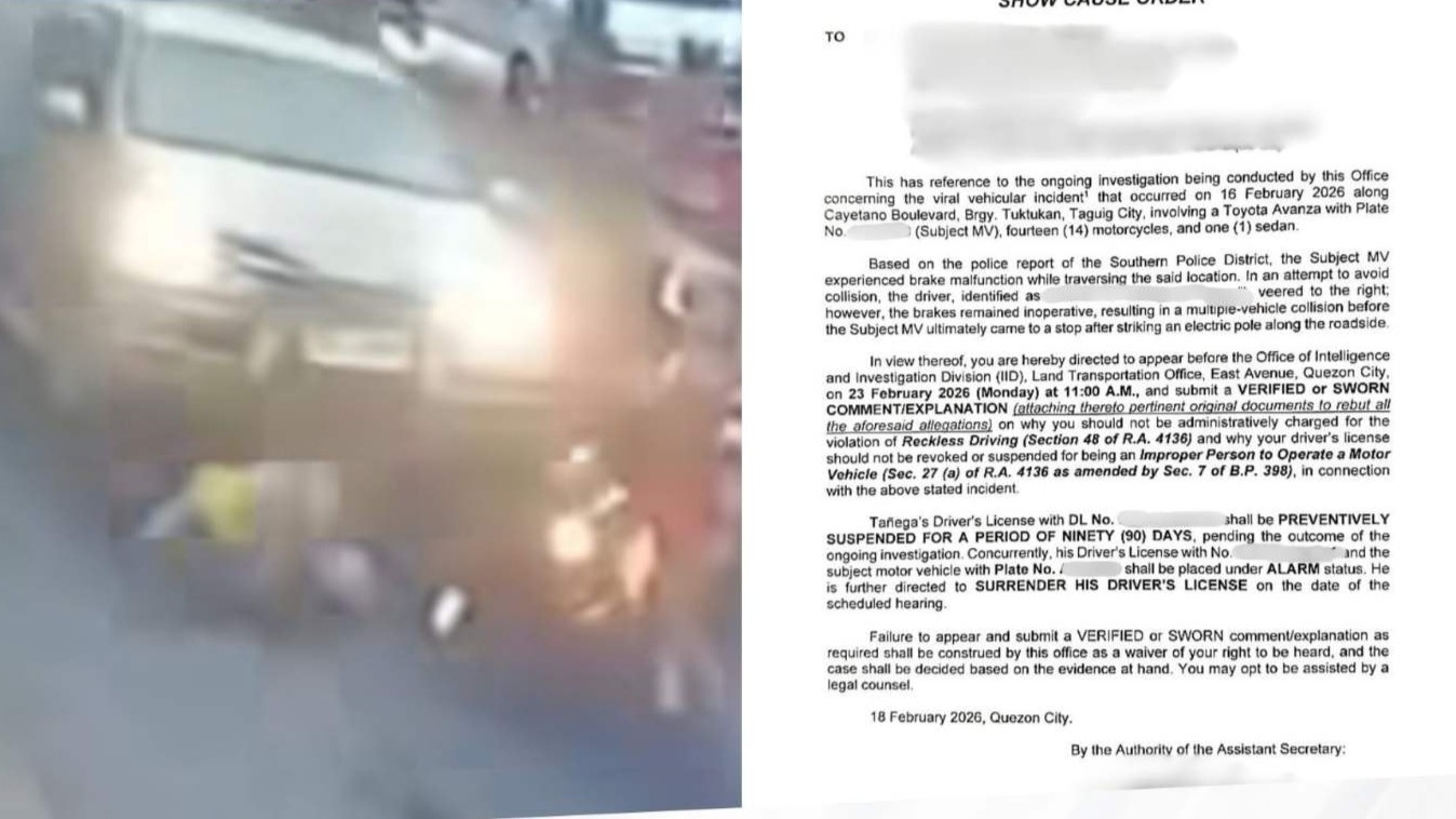 LTO summons cop in viral 15-vehicle road mishap in Taguig City